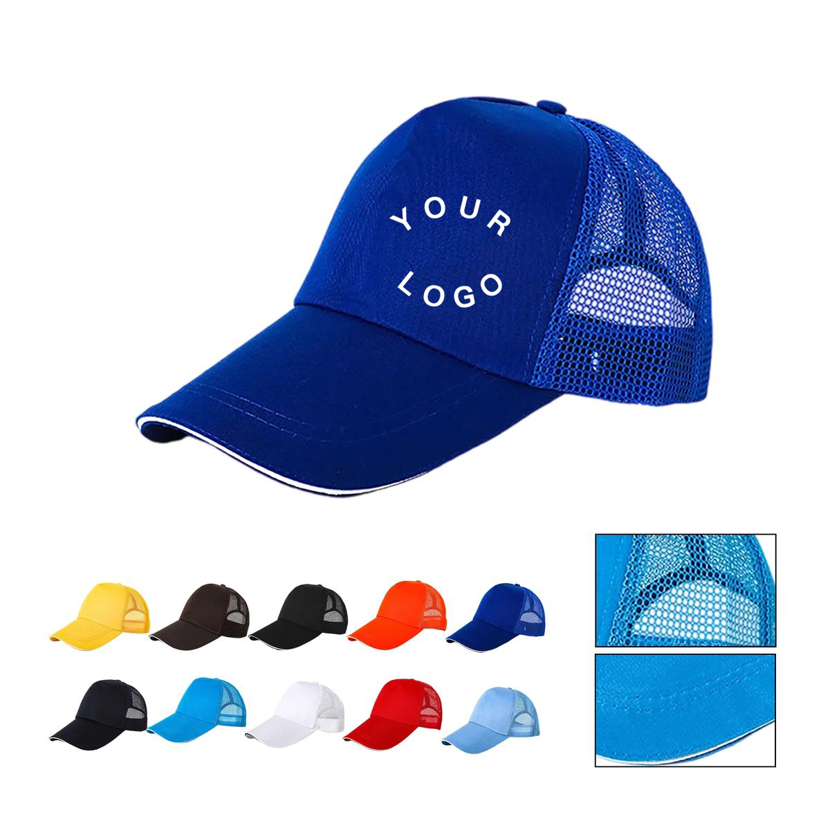 Polyester Mesh Trucker Cap with Adjustable Buckle 2