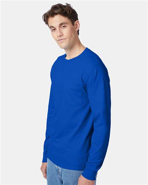 Unisex Authentic Long Sleeve Pocket T-Shirt - 5596 21