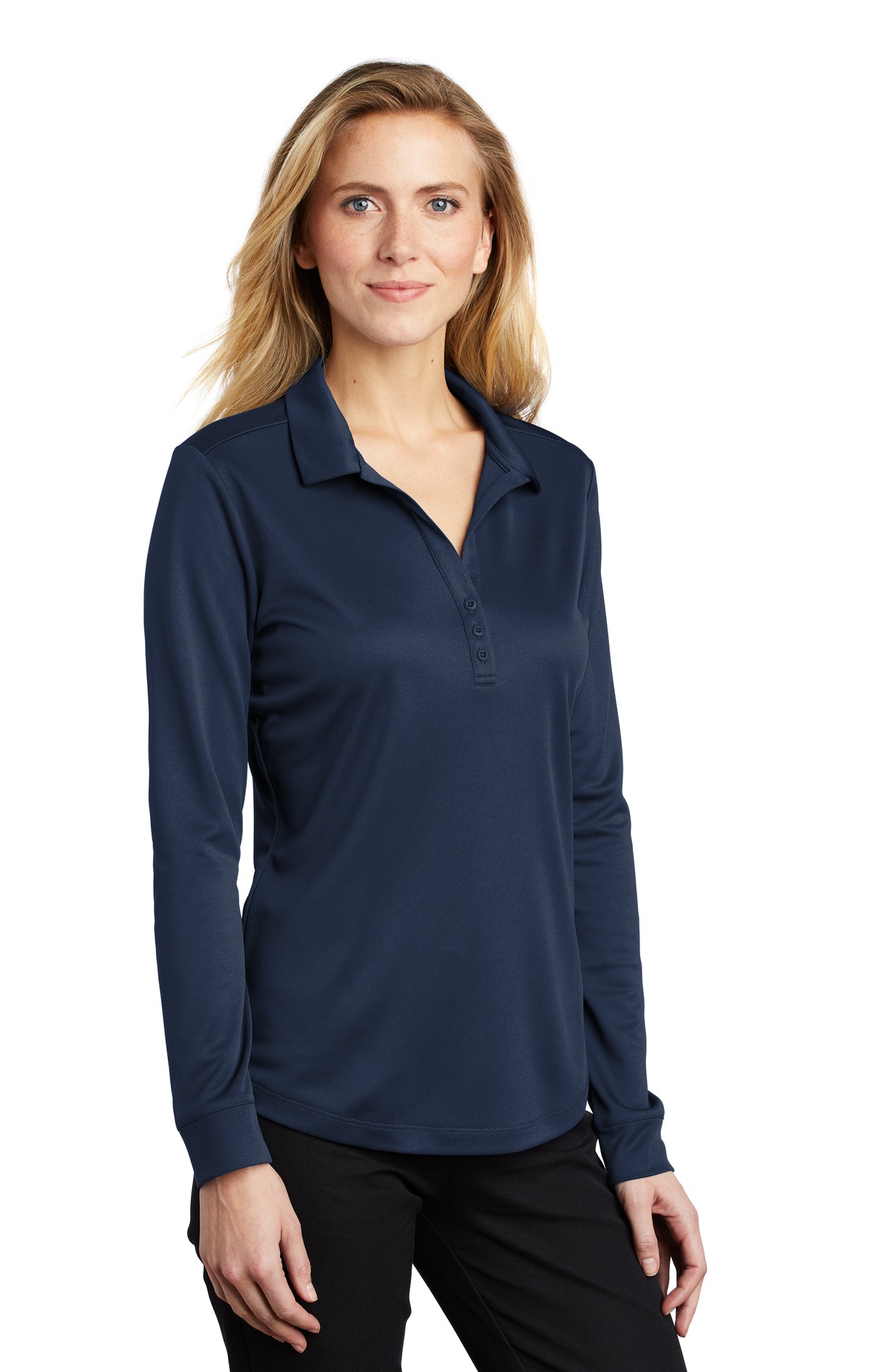 Port Authority Women's Silk Touch Performance Long Sleeve Polo. L540LS 5