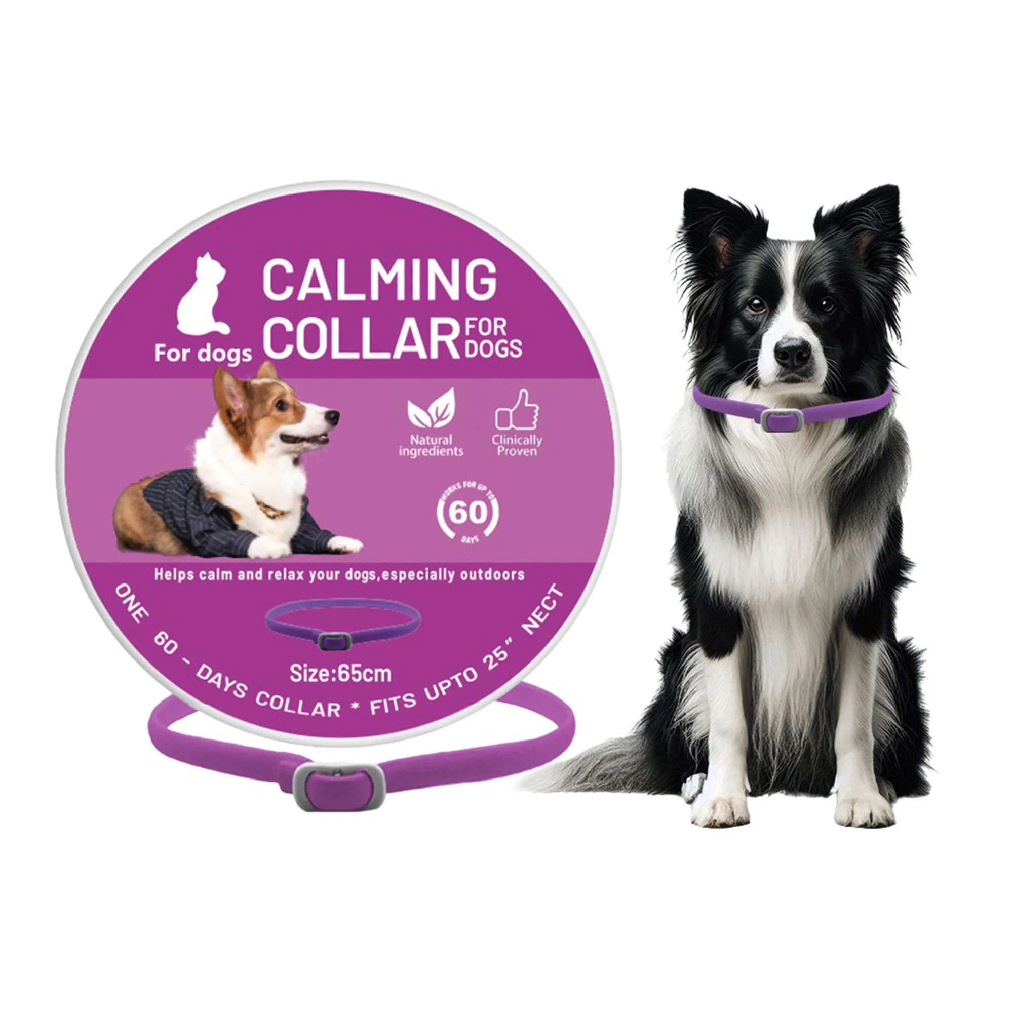 Adjustable Rubber Dog Calming Collar For Anxiety Relief 6