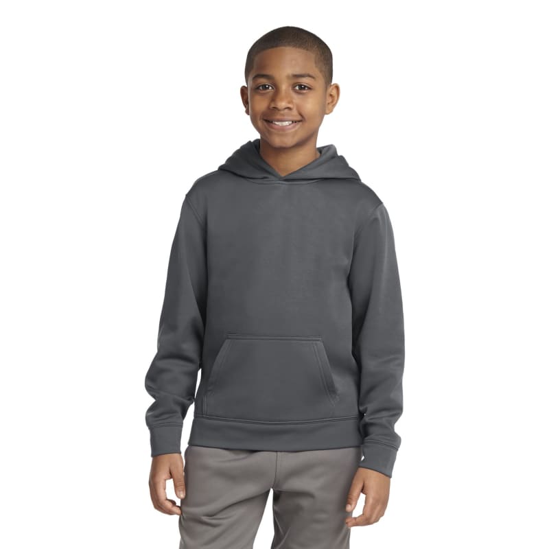 Sport-Tek Youth Sport-Wick Fleece Hooded Pullover. 3