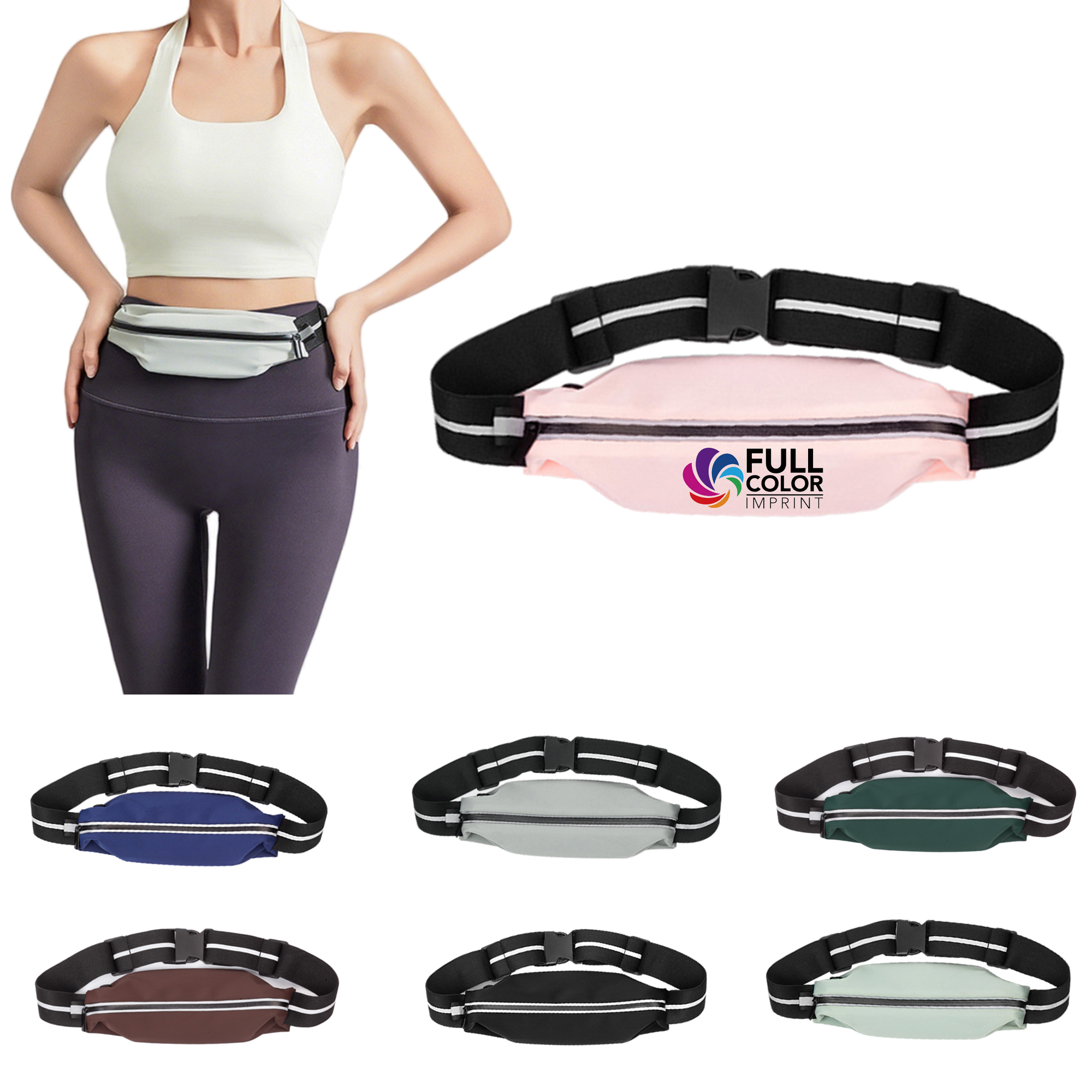 Full Color Unisex Polyester Sports Waist Pack MOQ 50 3