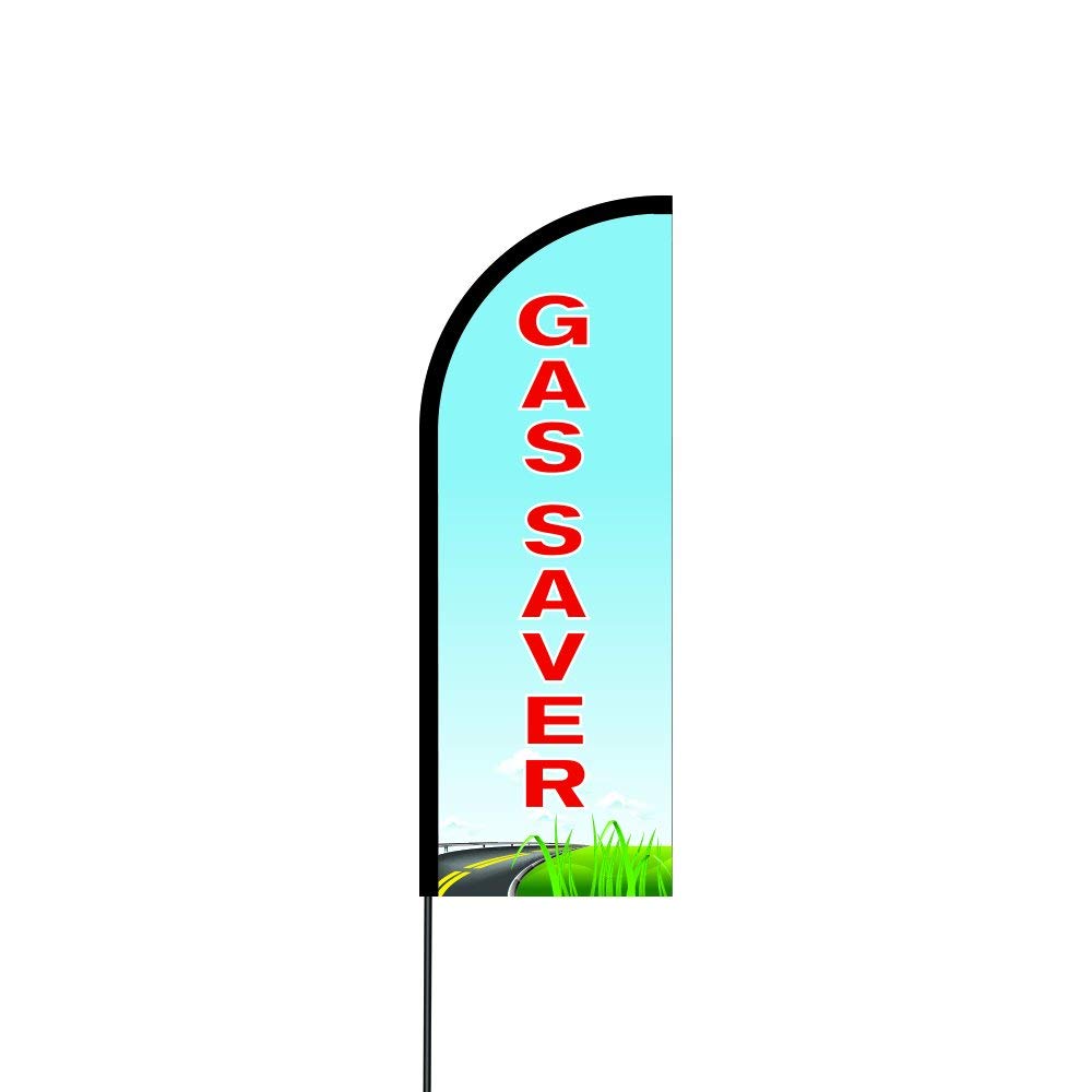 Gas Saver Flag Kit 14' Feet Feather Flag Sign Outdoor Banner 2