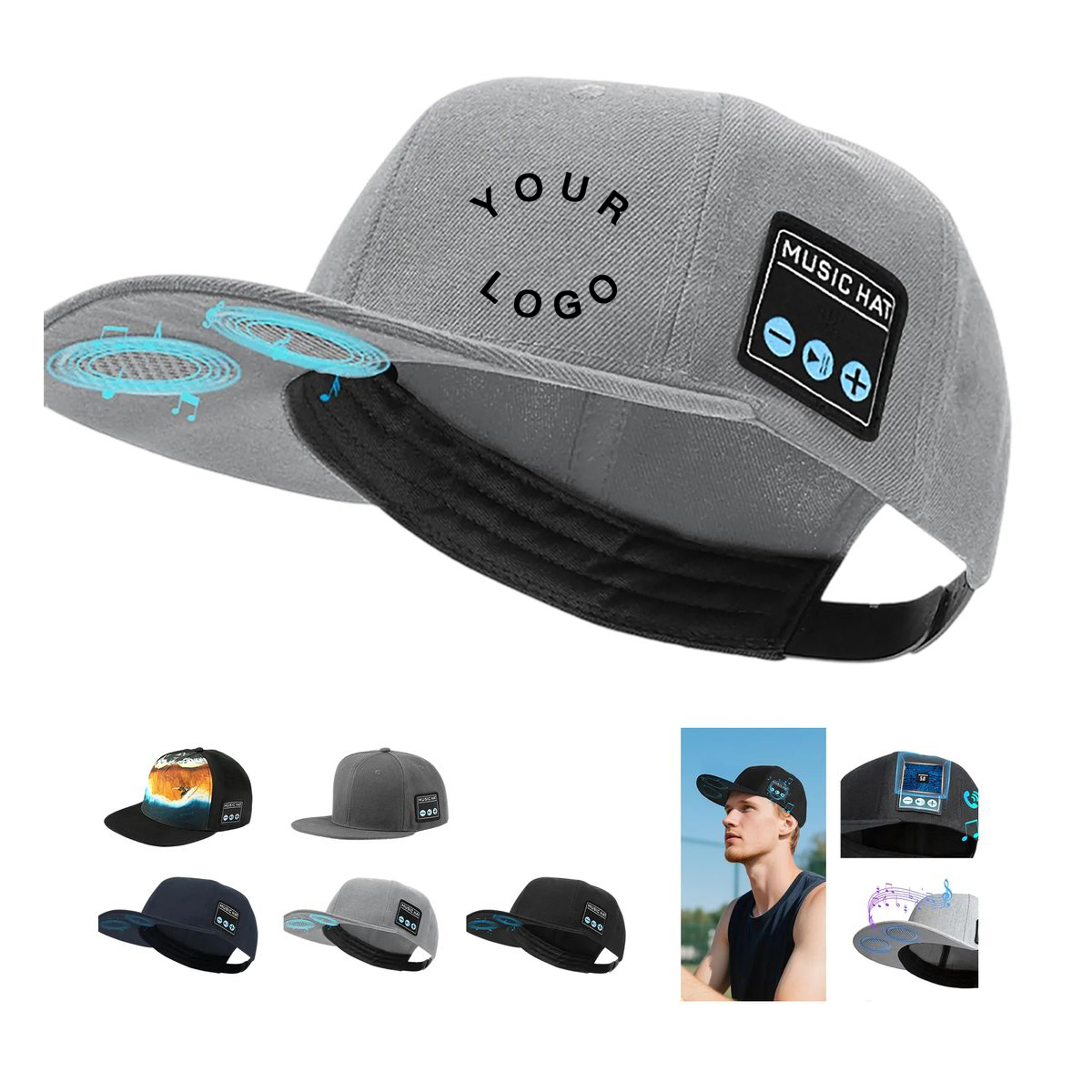 Cotton Cap with Built-in Speakers 5