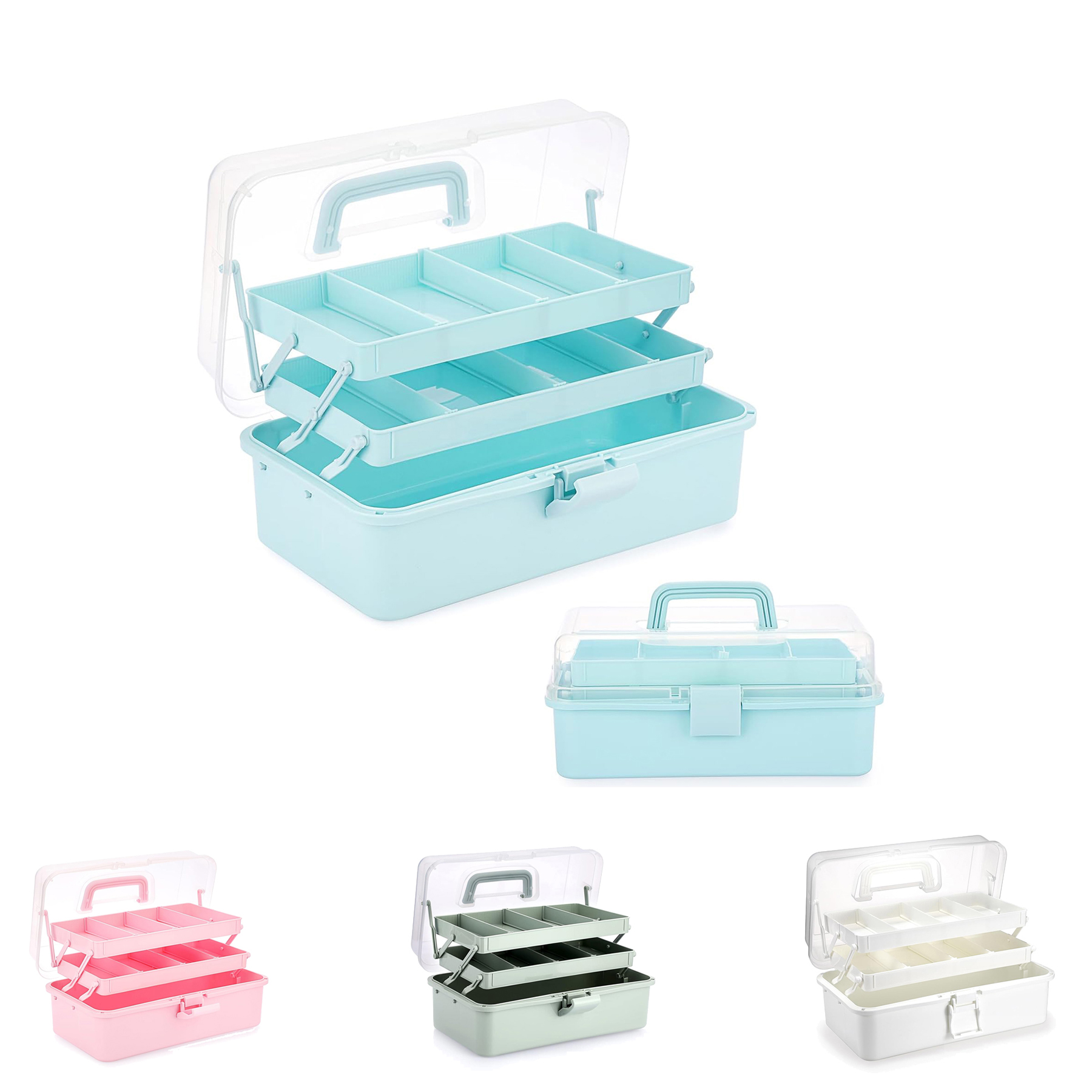 3-Tier Plastic Storage Box Craft Organizer 2