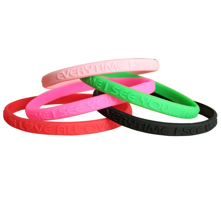 Mini Embossed Silicone Wristband 2
