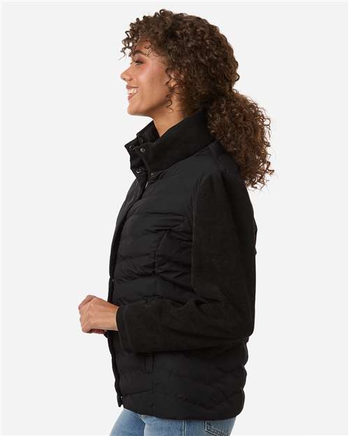 Women's Mixed Media Chevron Jacket - W26719 12