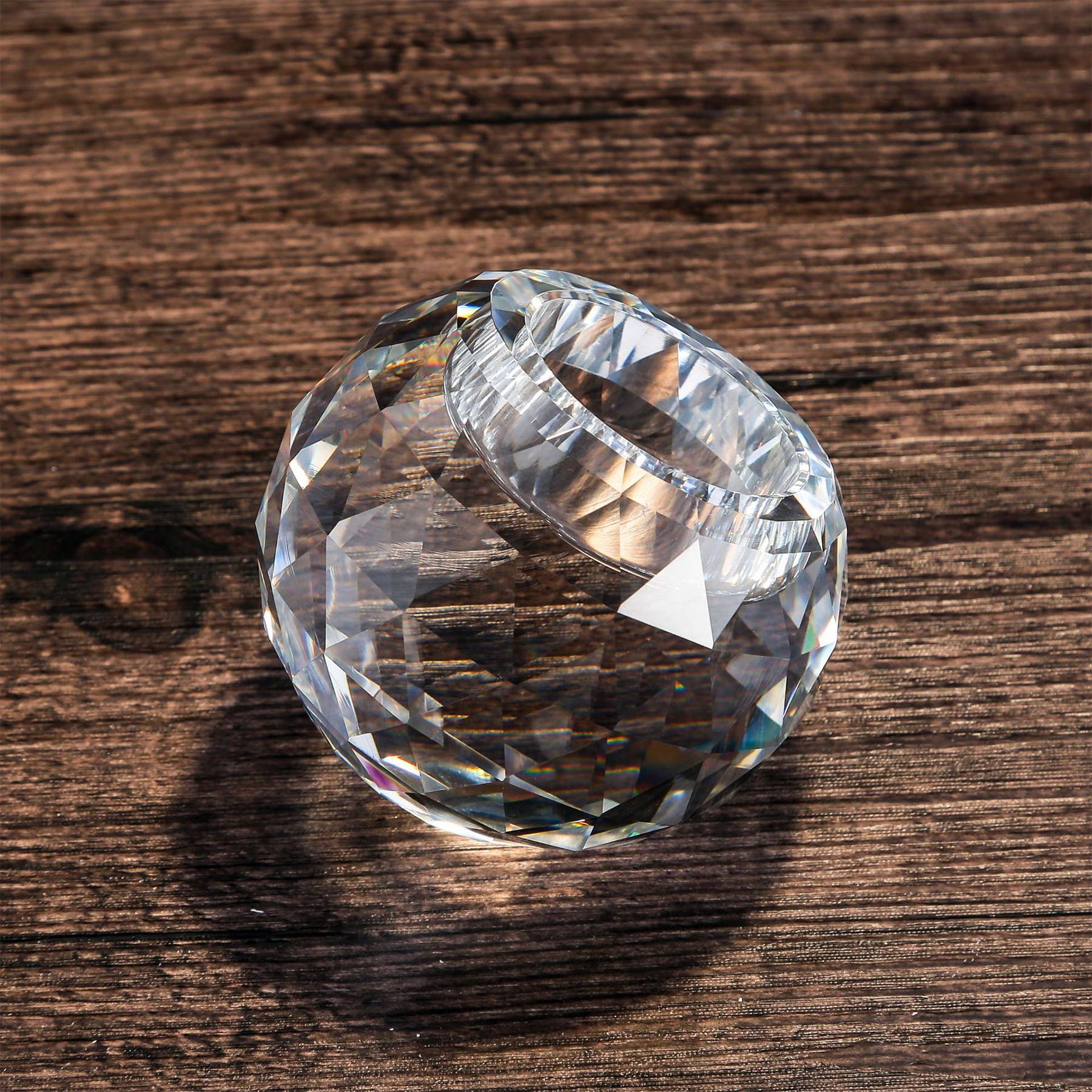 Crystal glass candle holder 3