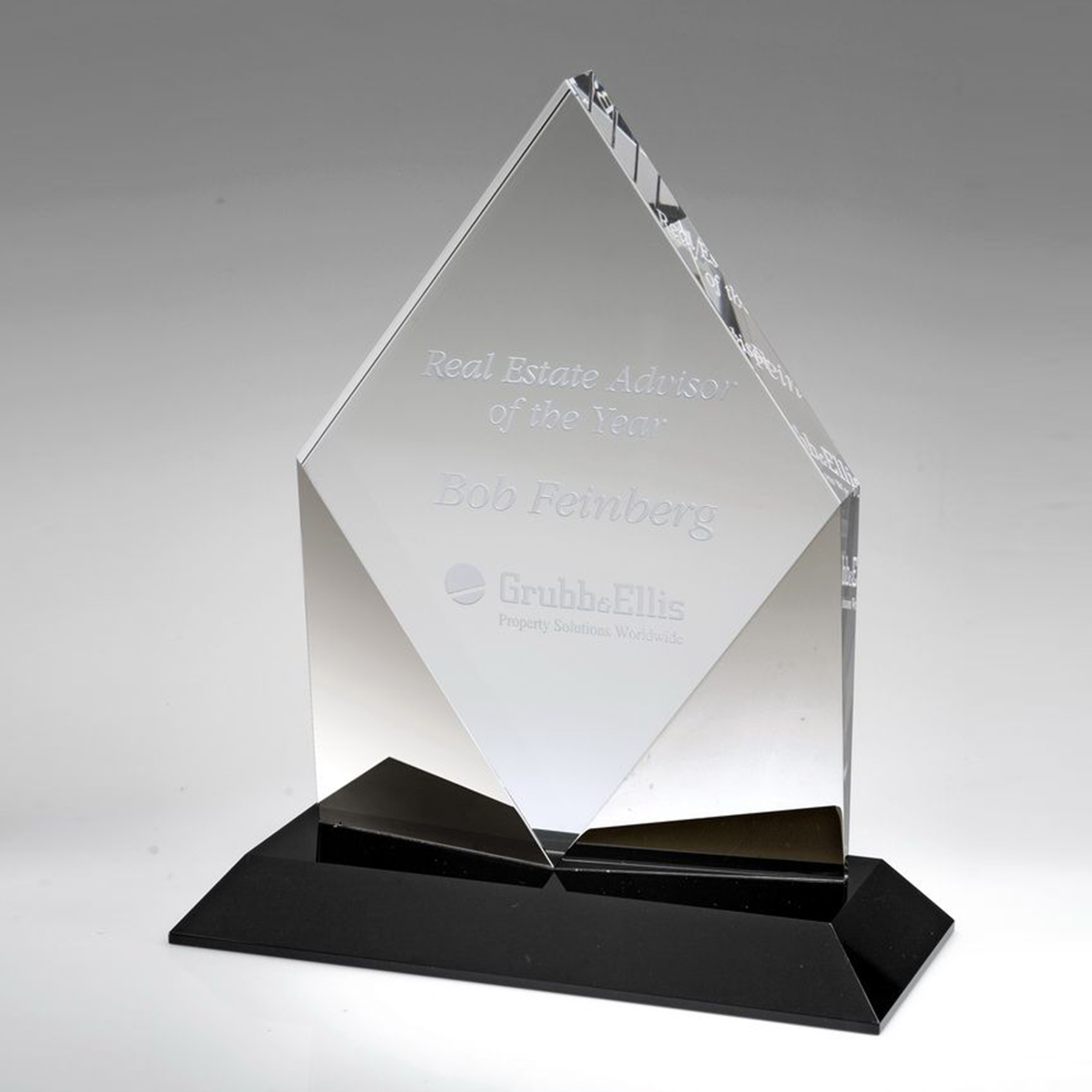 10" Crystal Award-Greystone 1