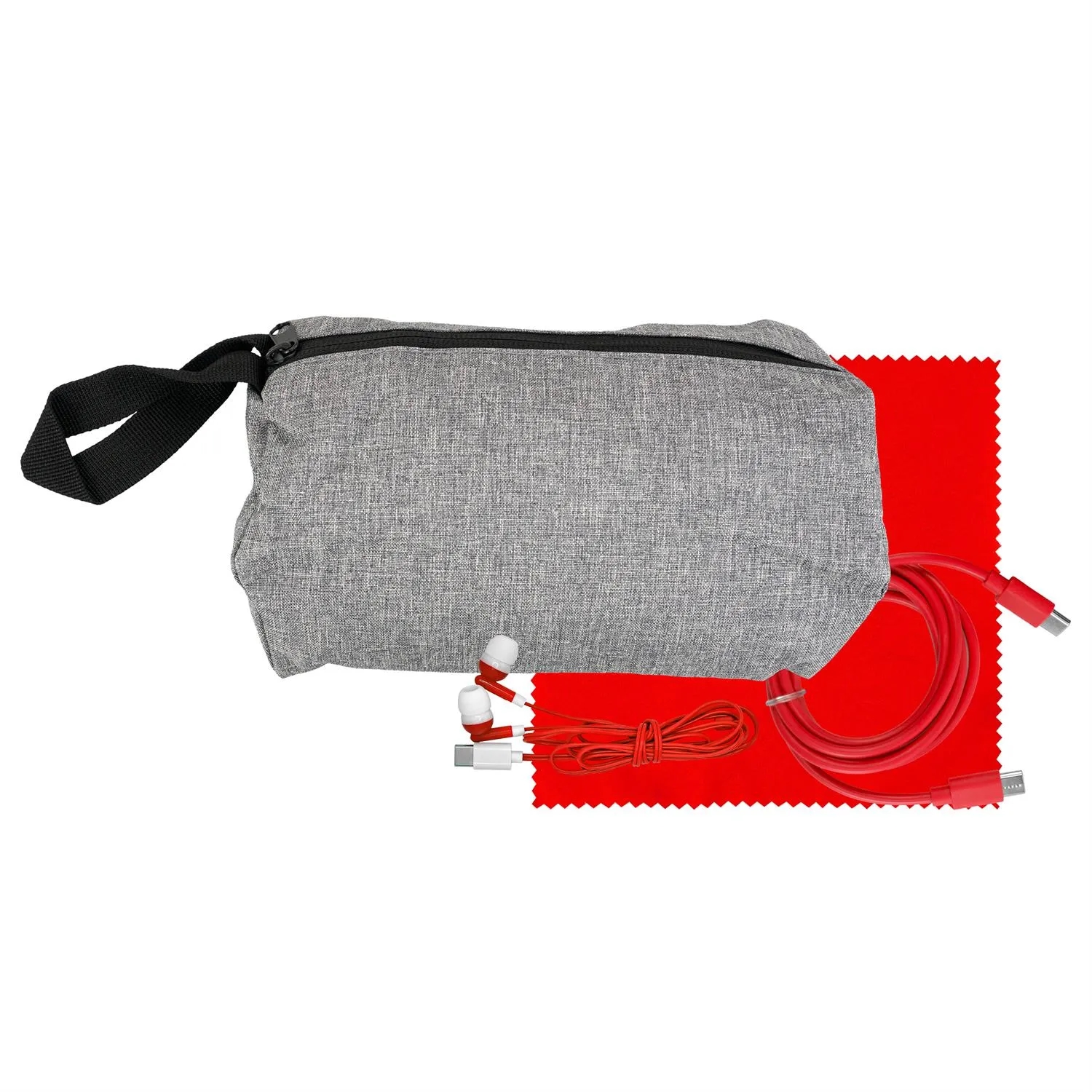 Travel C to C Cable, Ear Bud & Cloth Set 16