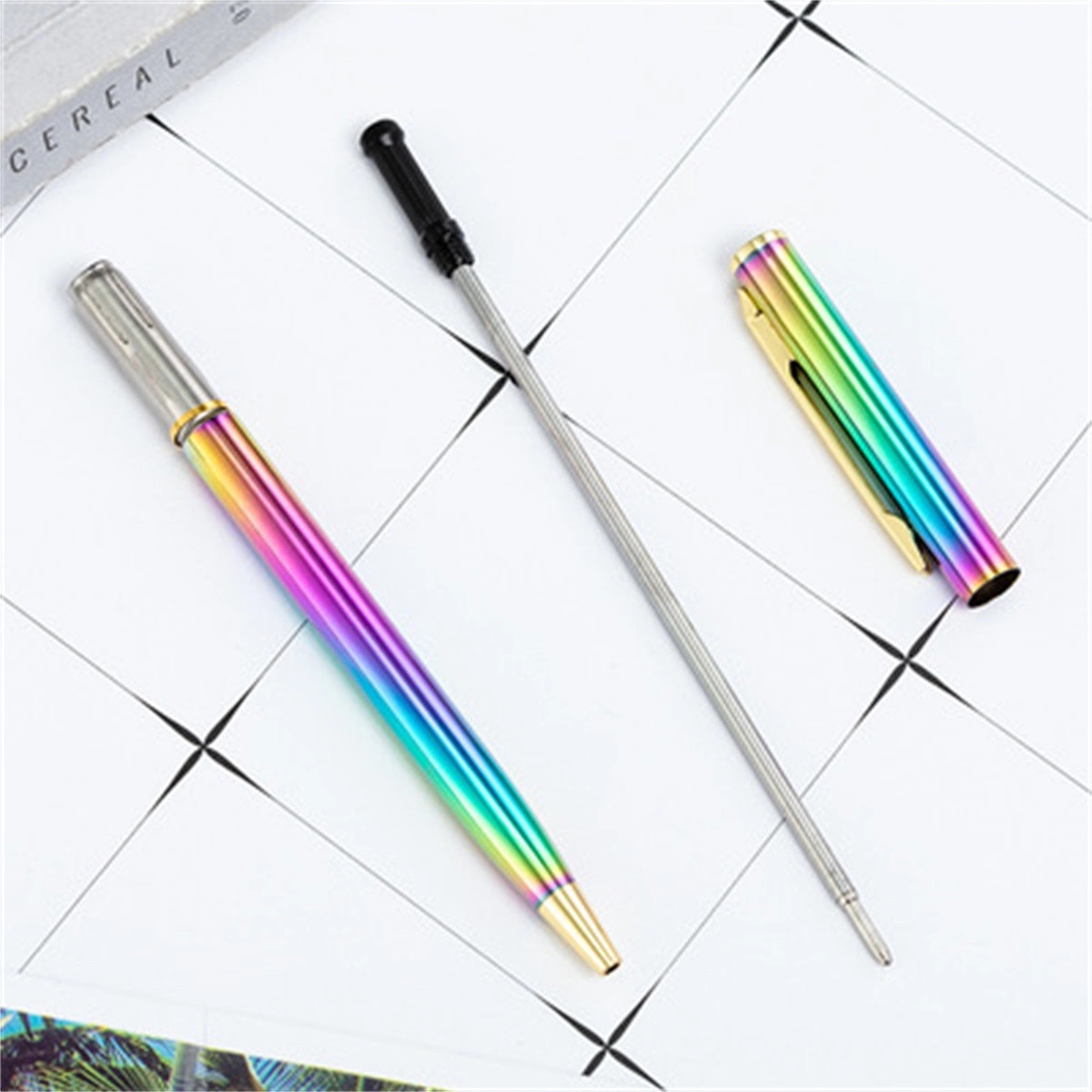 Rainbow Metal Retractable Ballpoint Pen 1