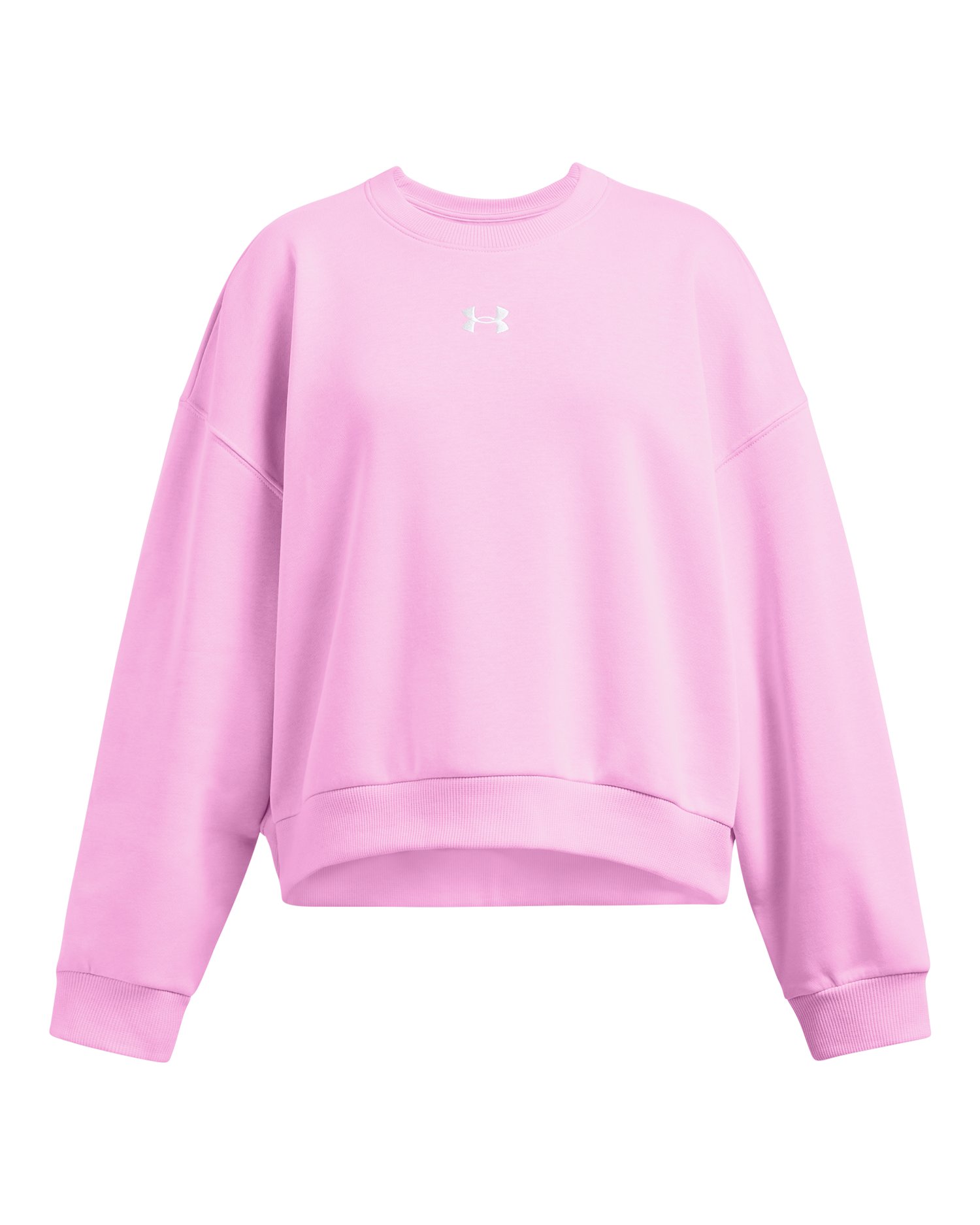 UA Rival Fleece Girls' Oversized Crew 2