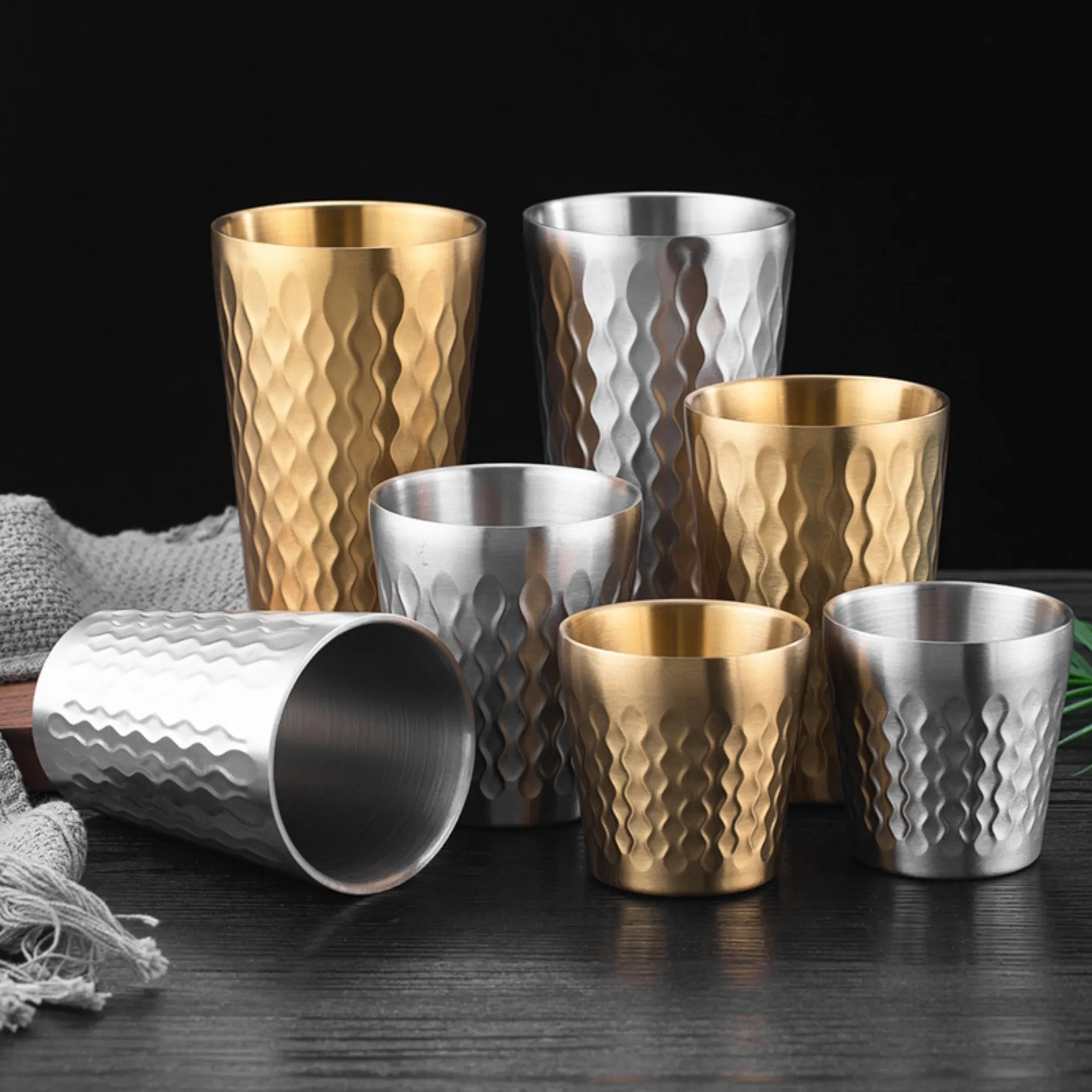 Stainless Steel Stackable Beer Cup 6 oz 22 oz 4