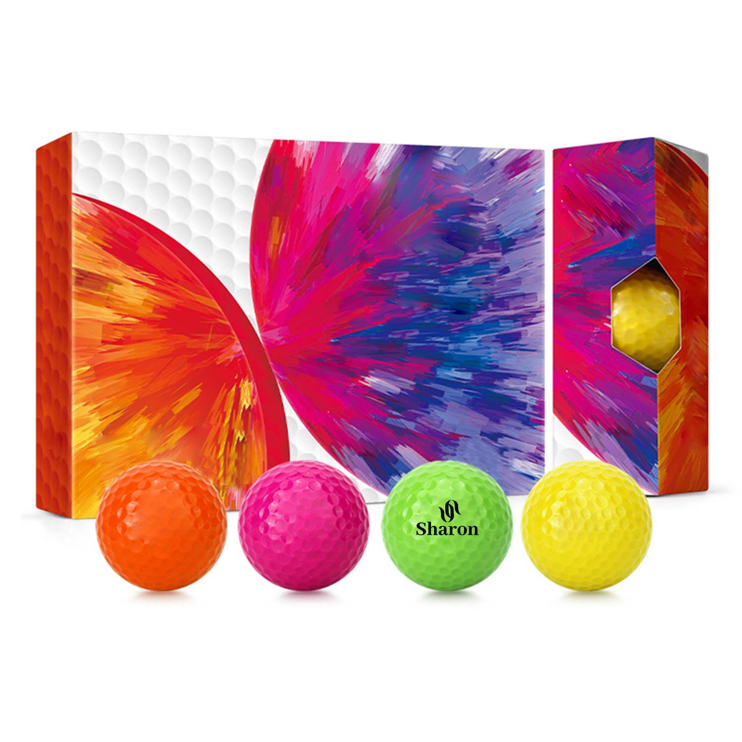 12 Pack Colored Class Golf Balls 2