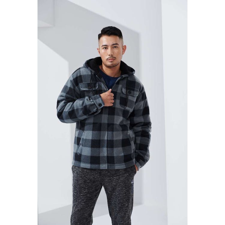 Men's Plaid Berber Sherpa Lined Jackets S-2XL 1