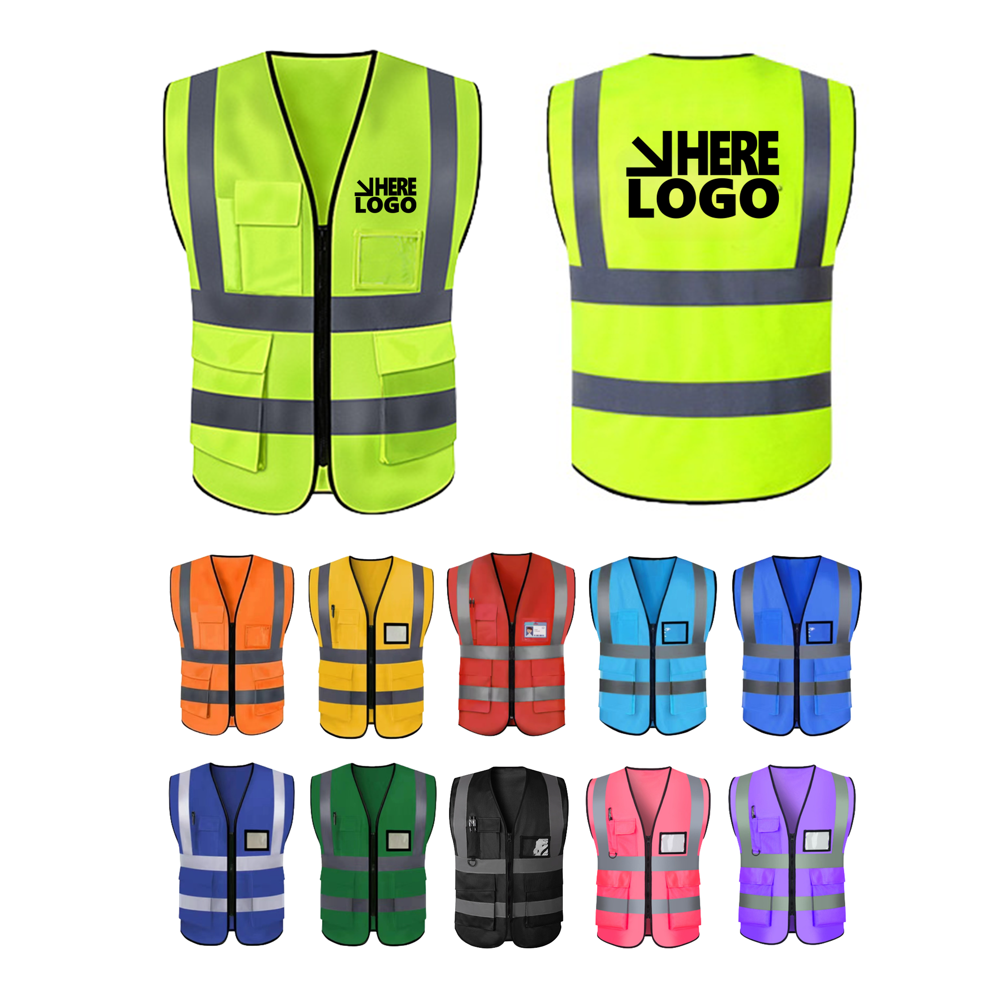 MOQ50 High Visibility Safety Reflective Vest 2
