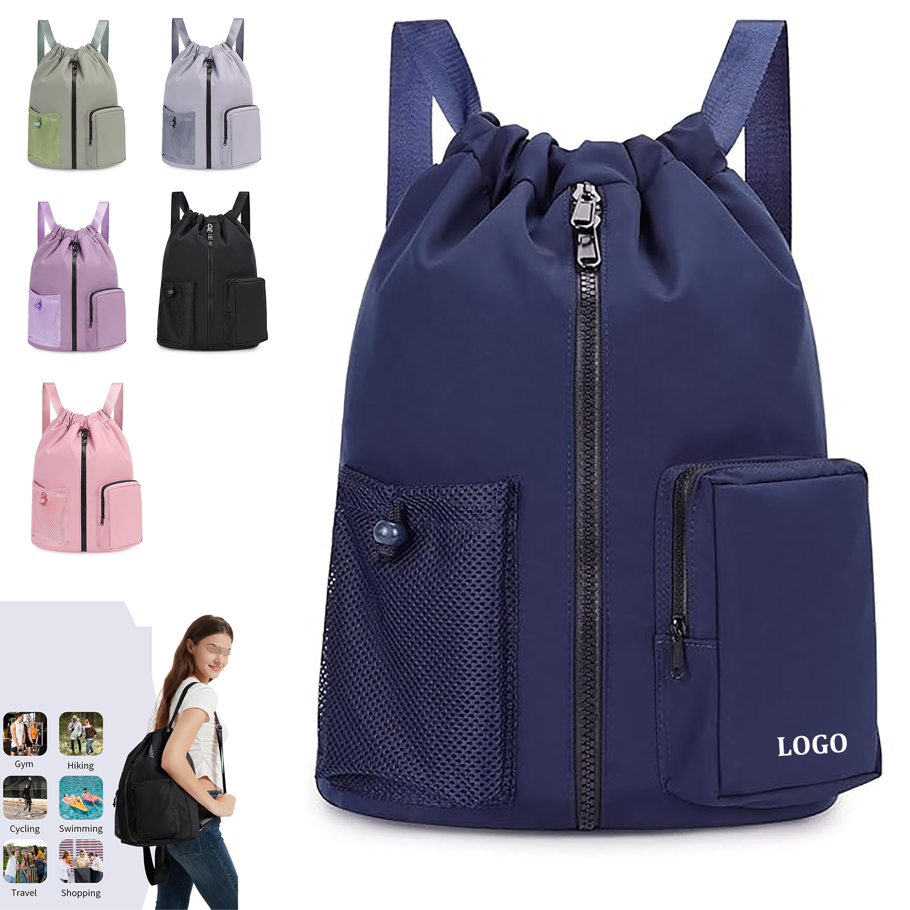 Drawstring Backpack withWater Resistant 4