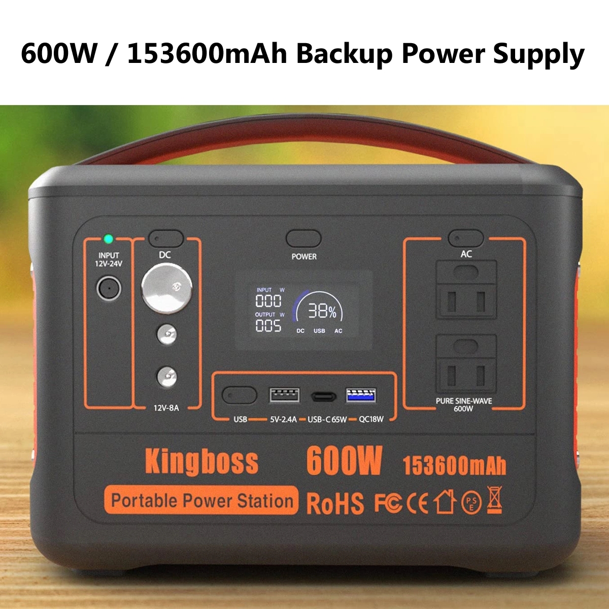 600W/153600mAh Portable Camping Power Station 1