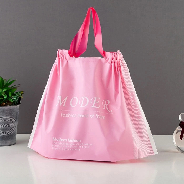 Custom Recyclable Plastic Drawstring Bags 7