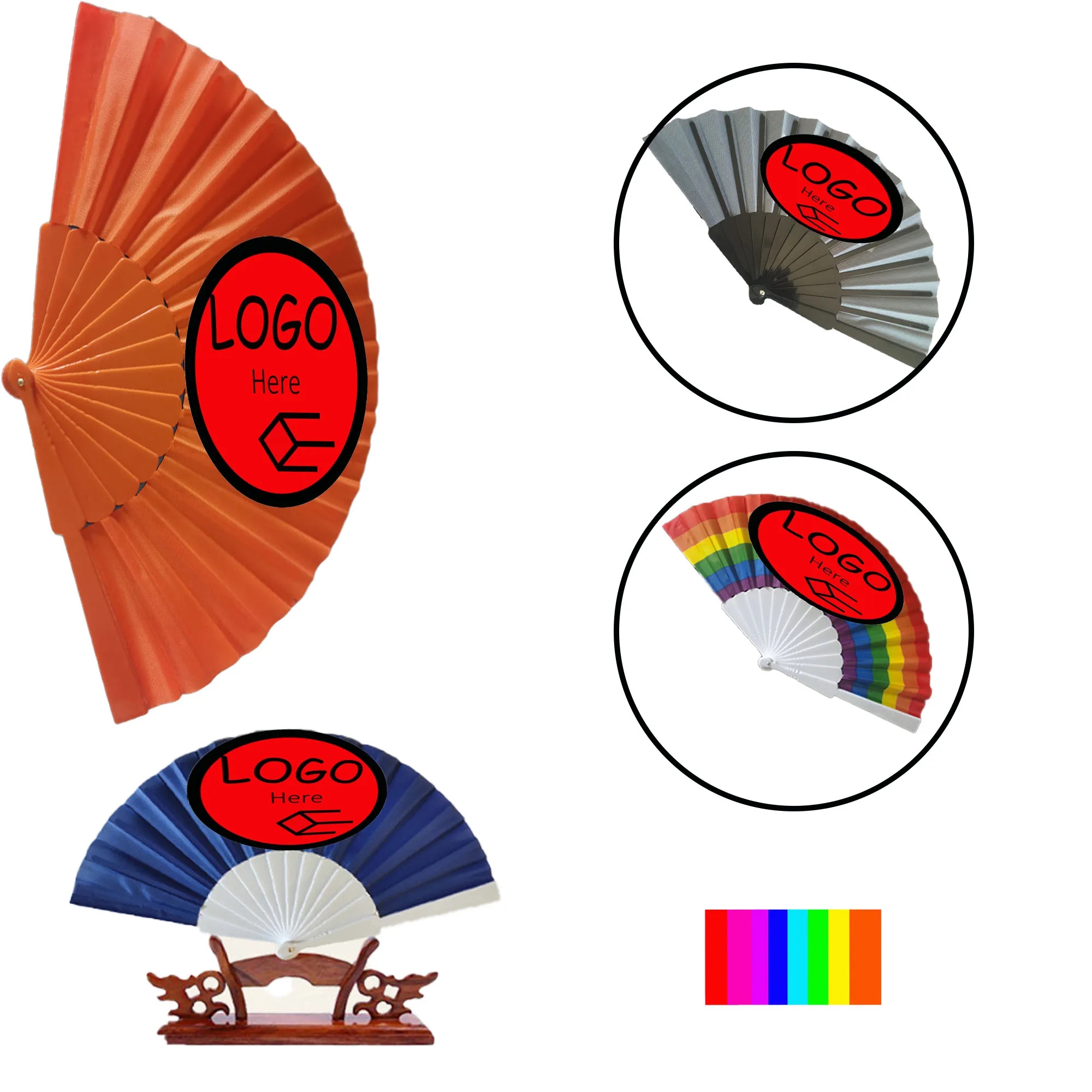 Full Color Summer Cooling Folding Fan 4