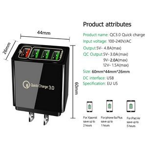 USB Wall Charger Adapter Fast Charging Block Compatible 5