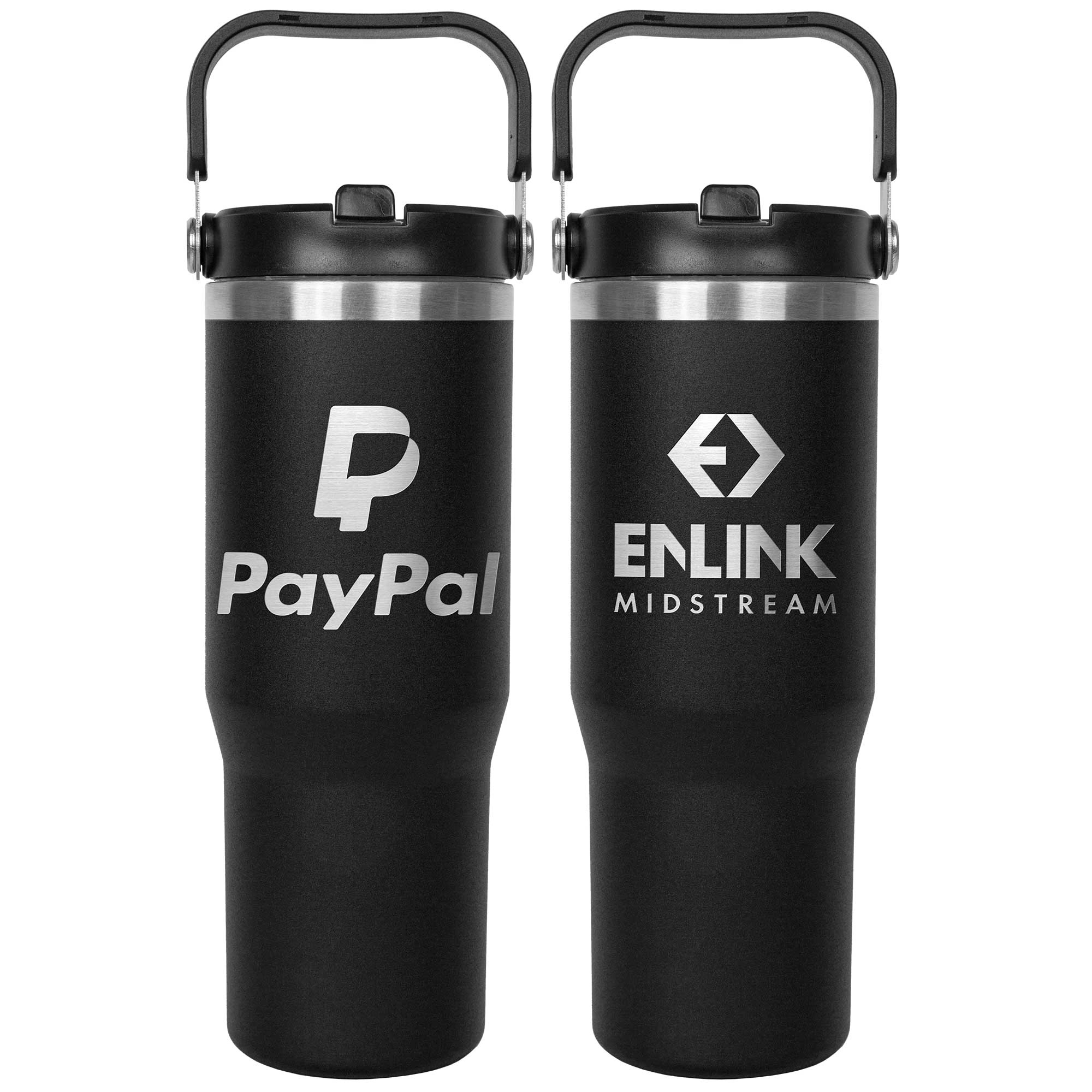 30oz. Stainless Steel Insulated Mug with Handle and Built-In 1