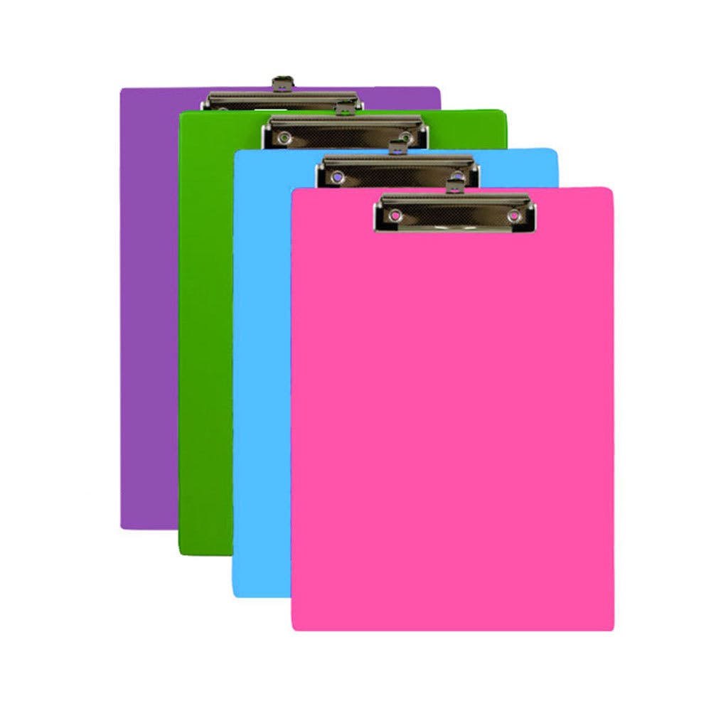 Clipboards - Low Profile Clip PVC Bright Colors 1