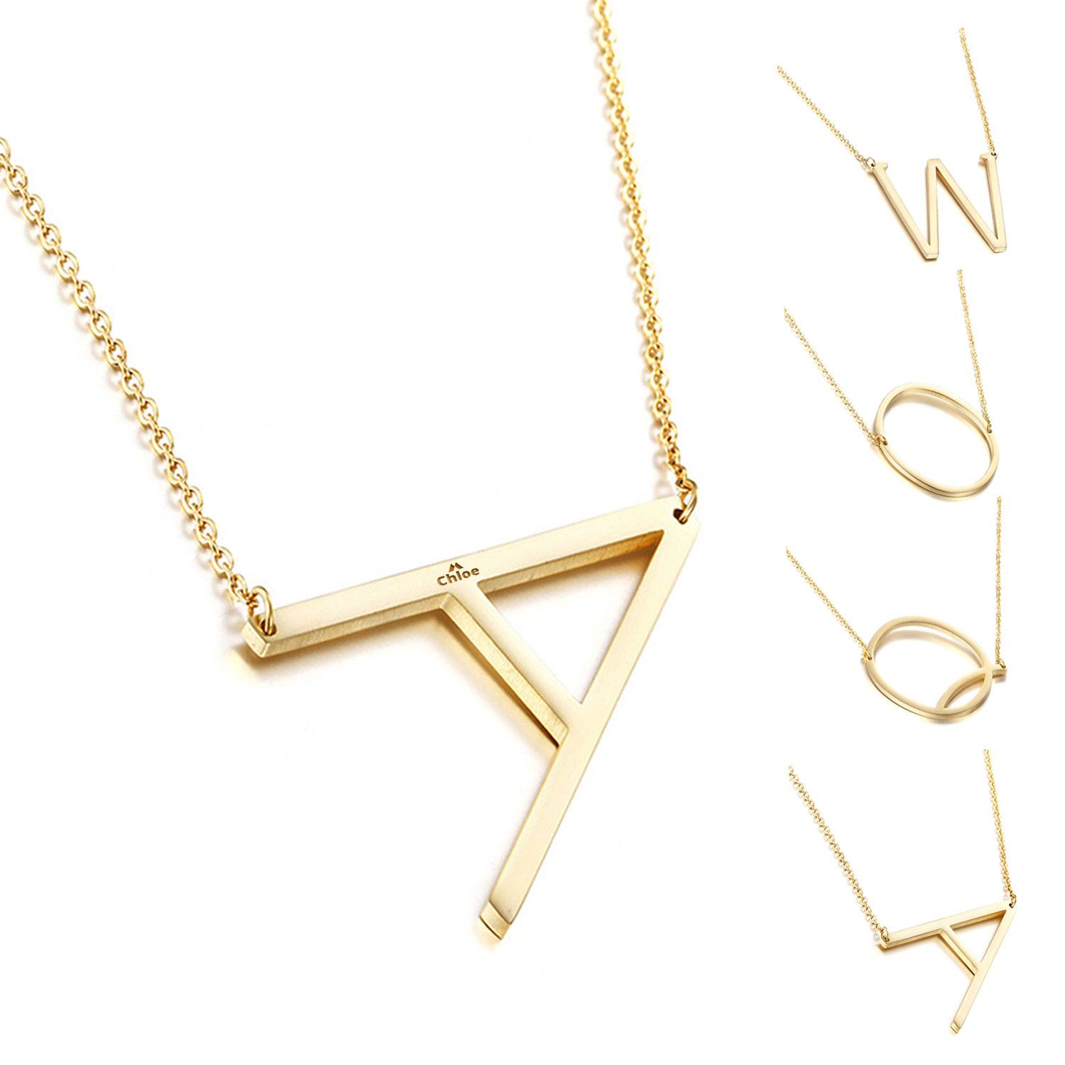 Large letter pendant necklace 2