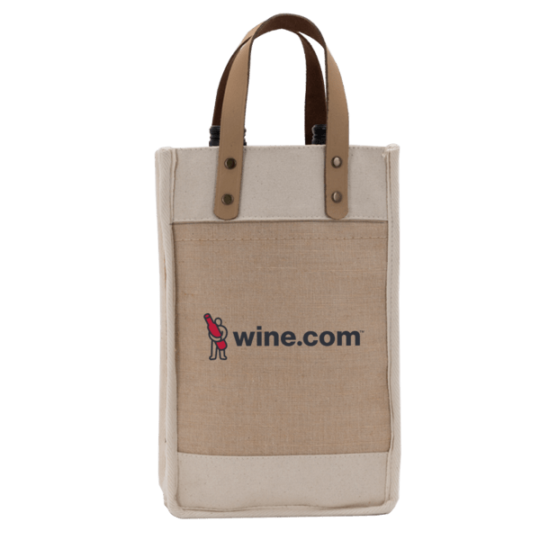 Sonoma Cotton Jute Wine Cooler Bag 3