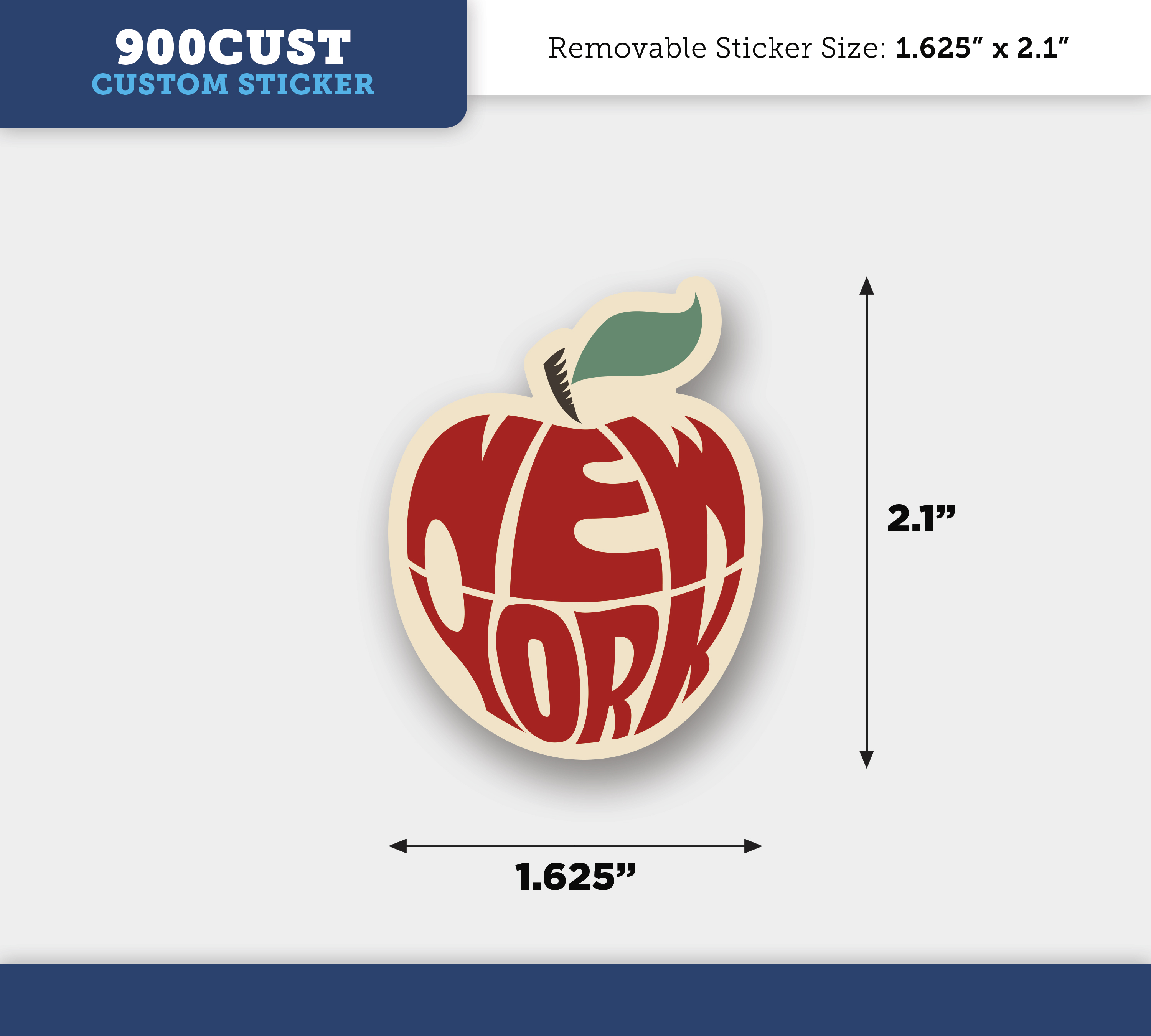 Permanent Outdoor Sticker <5 Square Inches
