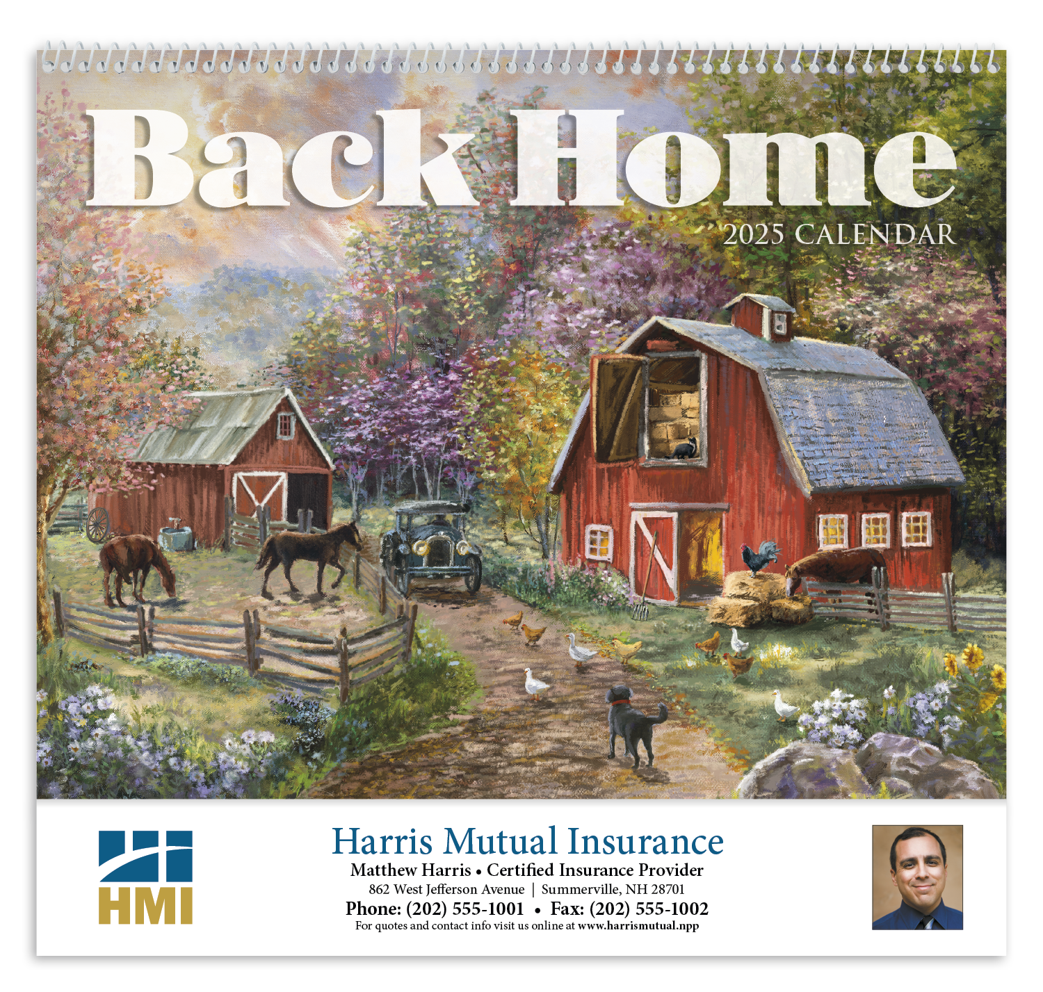 HotLine® Products Back Home Appointment Calendar - Spiral 10
