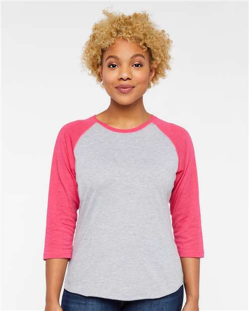 Women's Baseball Fine Jersey Three-Quarter Sleeve Tee - 3530 3
