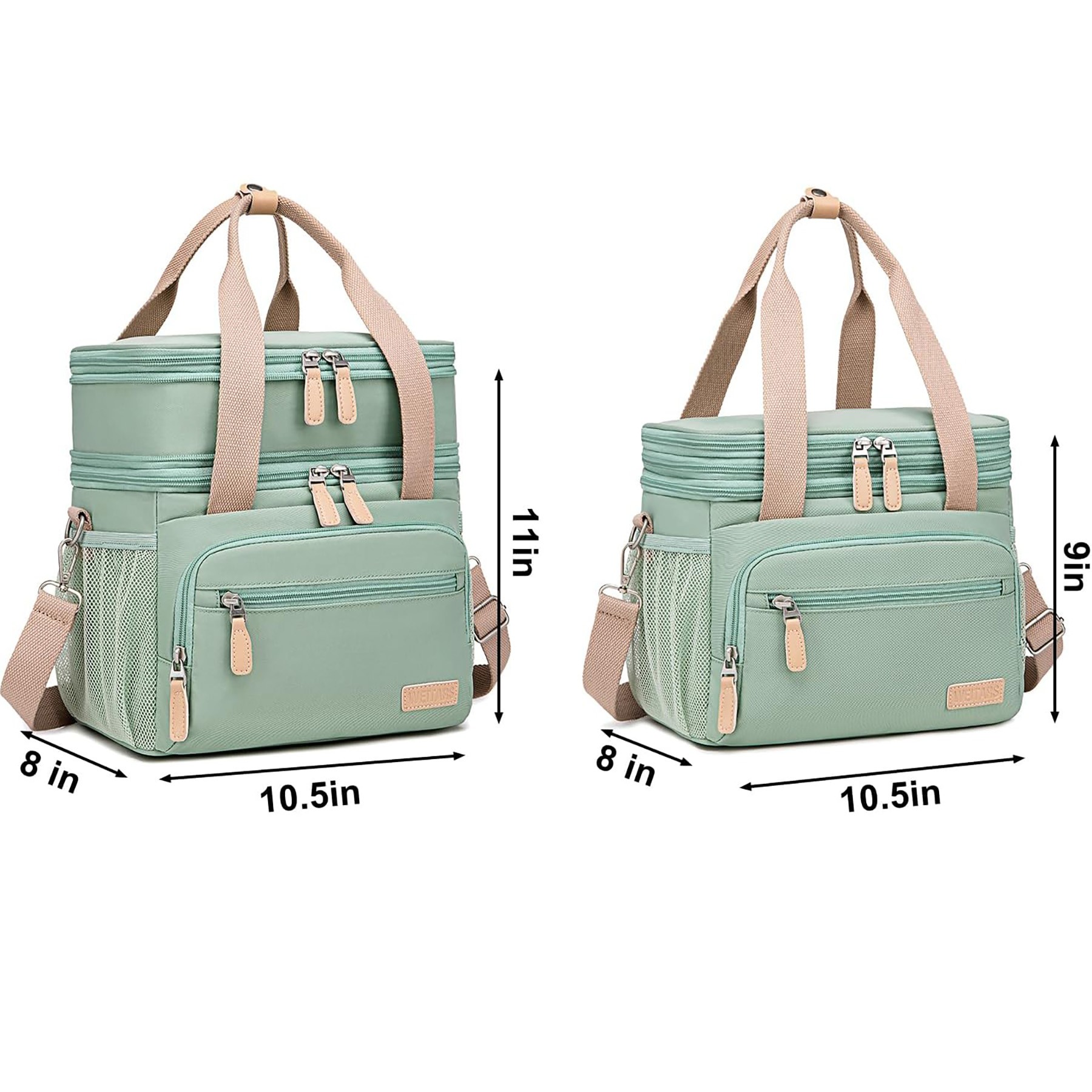 Large Dual Compartment Lunch Bag 2
