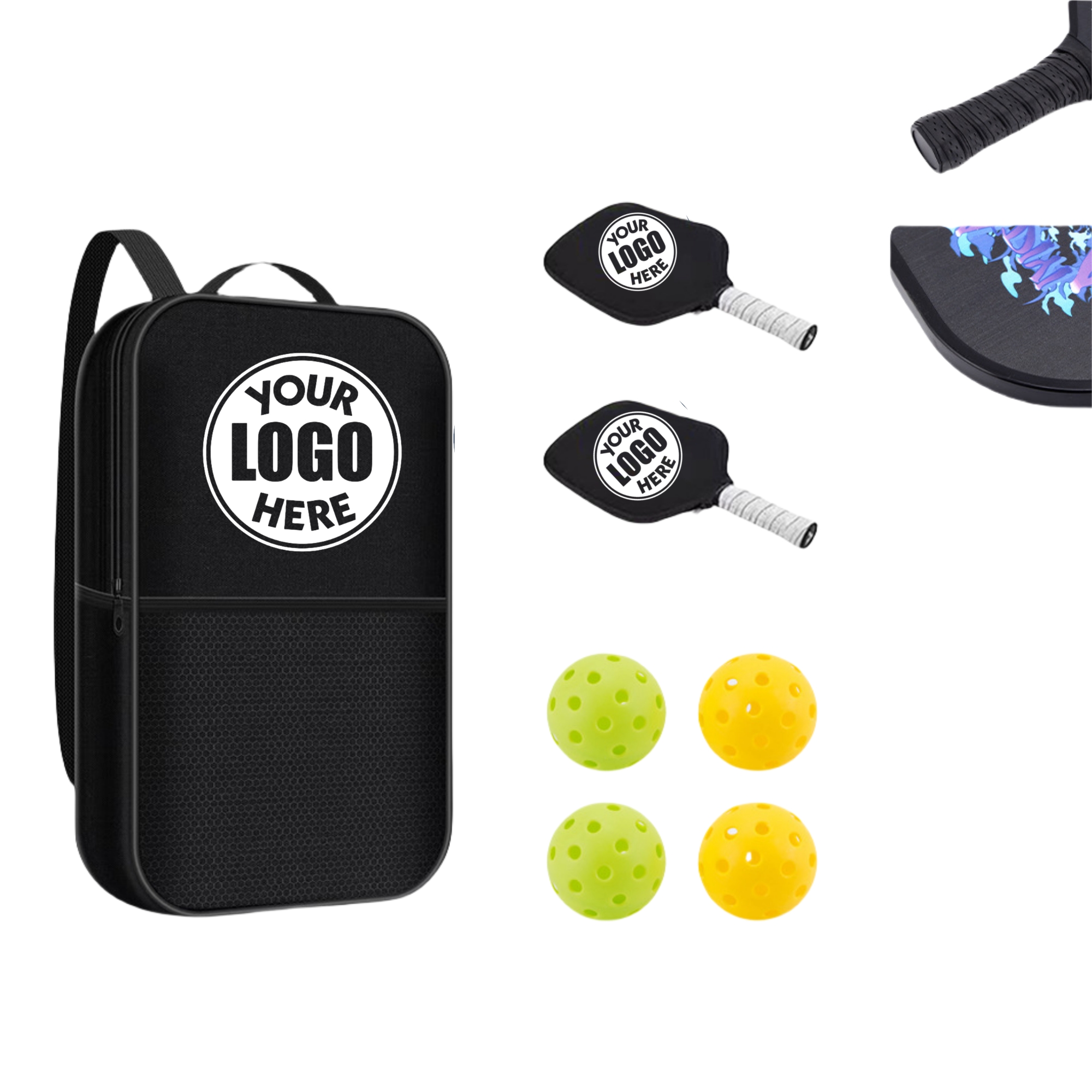 Pickle Ball Paddles Set of 2 Tennis Racket Carrying Bag 2