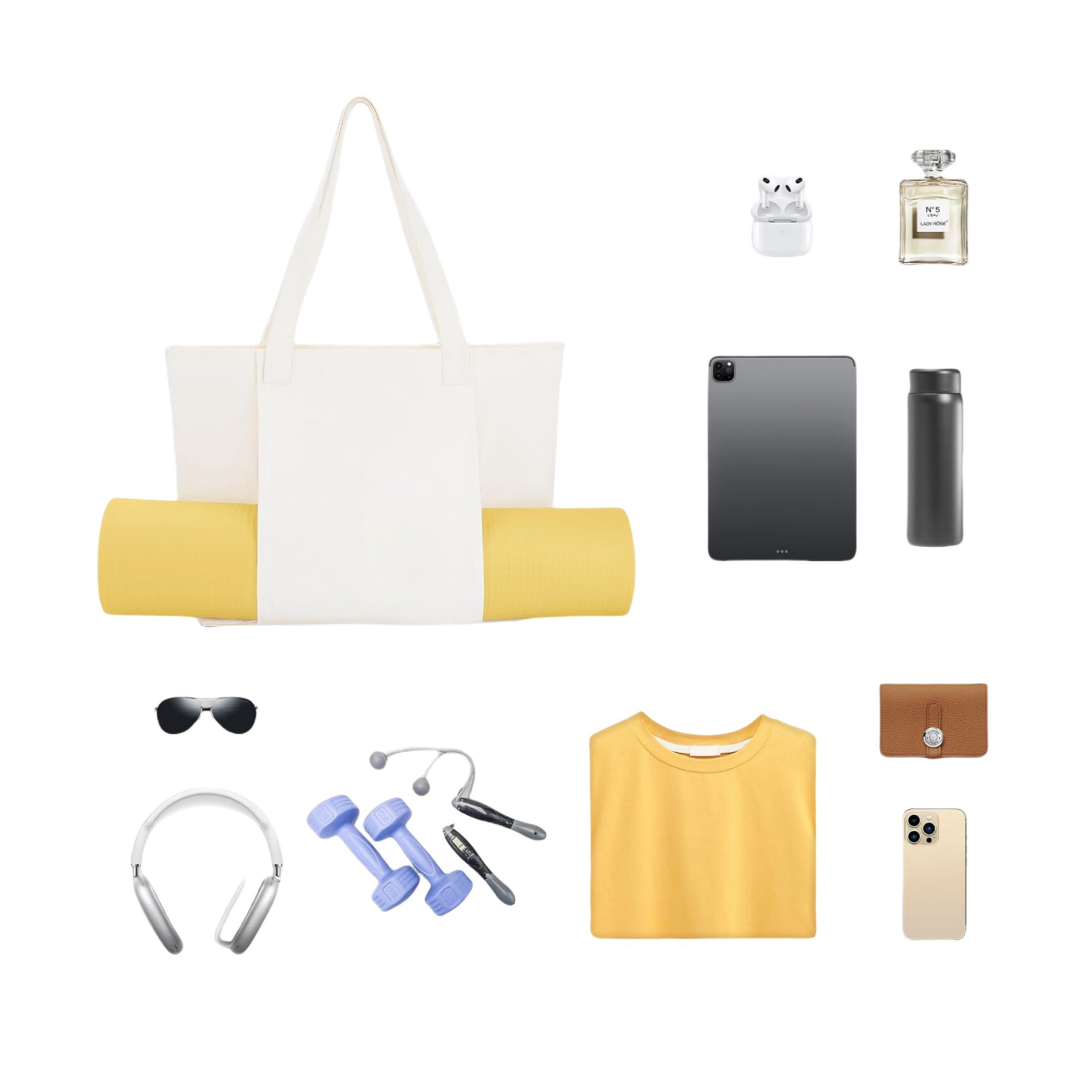Yoga Mat Carrier Canvas Tote Bag 1