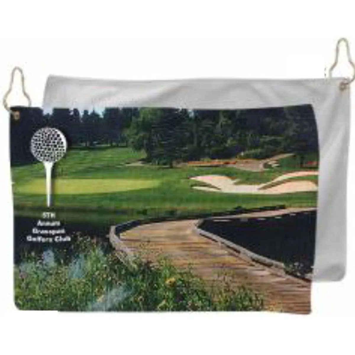 Sublimated Microfiber Terry Golf Towel w/ Hook and Grommet 2