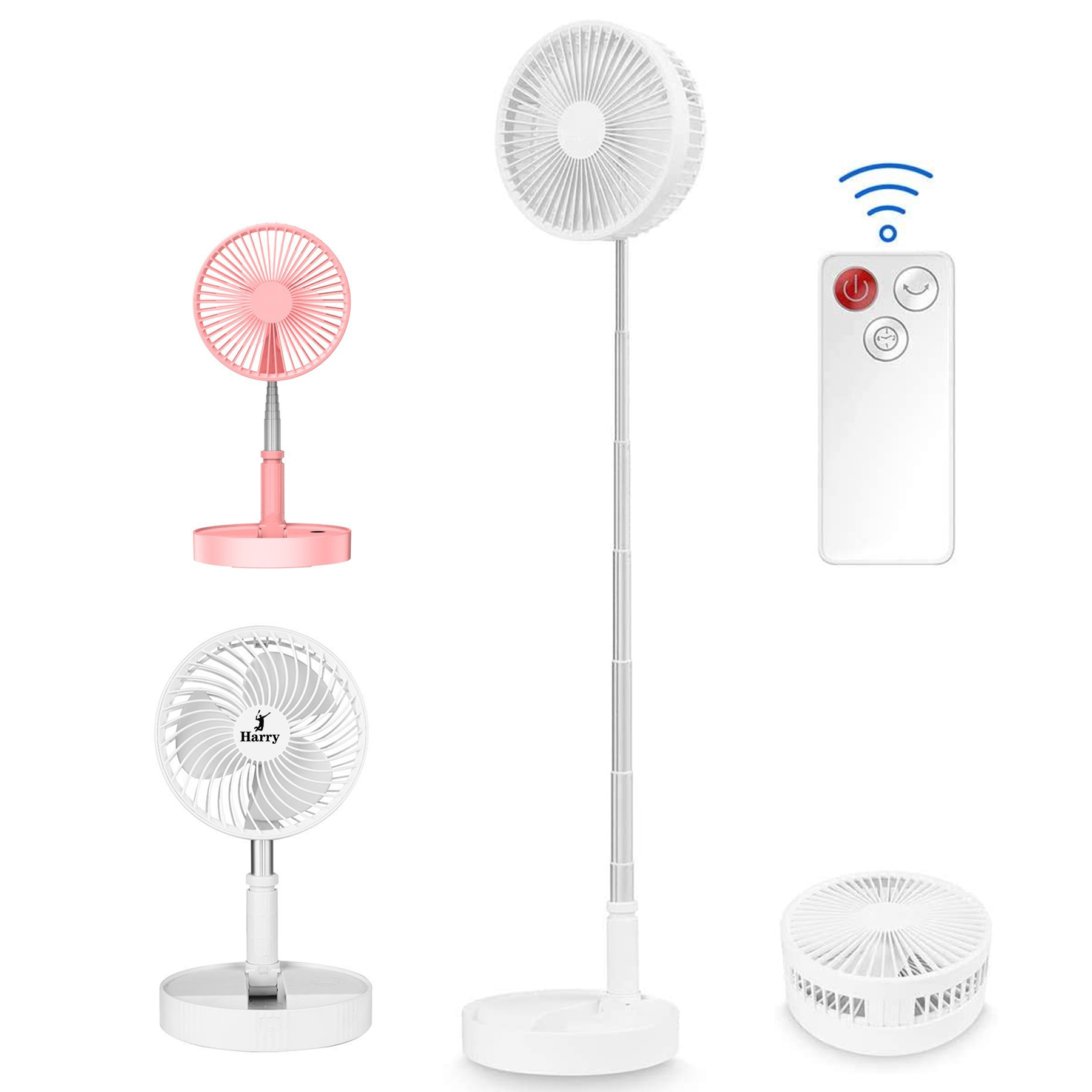 Folding Portable Telescopic Floor/Usb Desk Fan 3