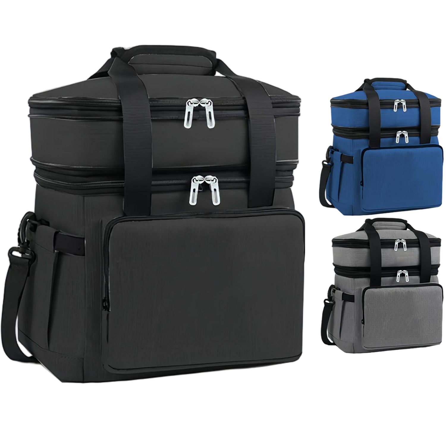 18L Large Capacity Dual Layer Oxford Insulated Cooler Bag 9