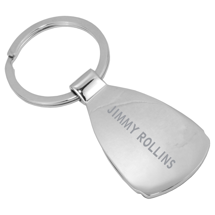 "Droplet" Economy Laser Engraved Metal Keyholder 7