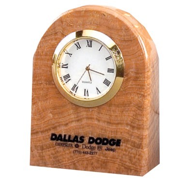 Deluxe Solid Sandstone Marble Desktop Quartz Clock 1