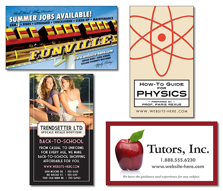 School Business Card Magnet - 3.5x2 (Square Corners) - 25 mil. 2