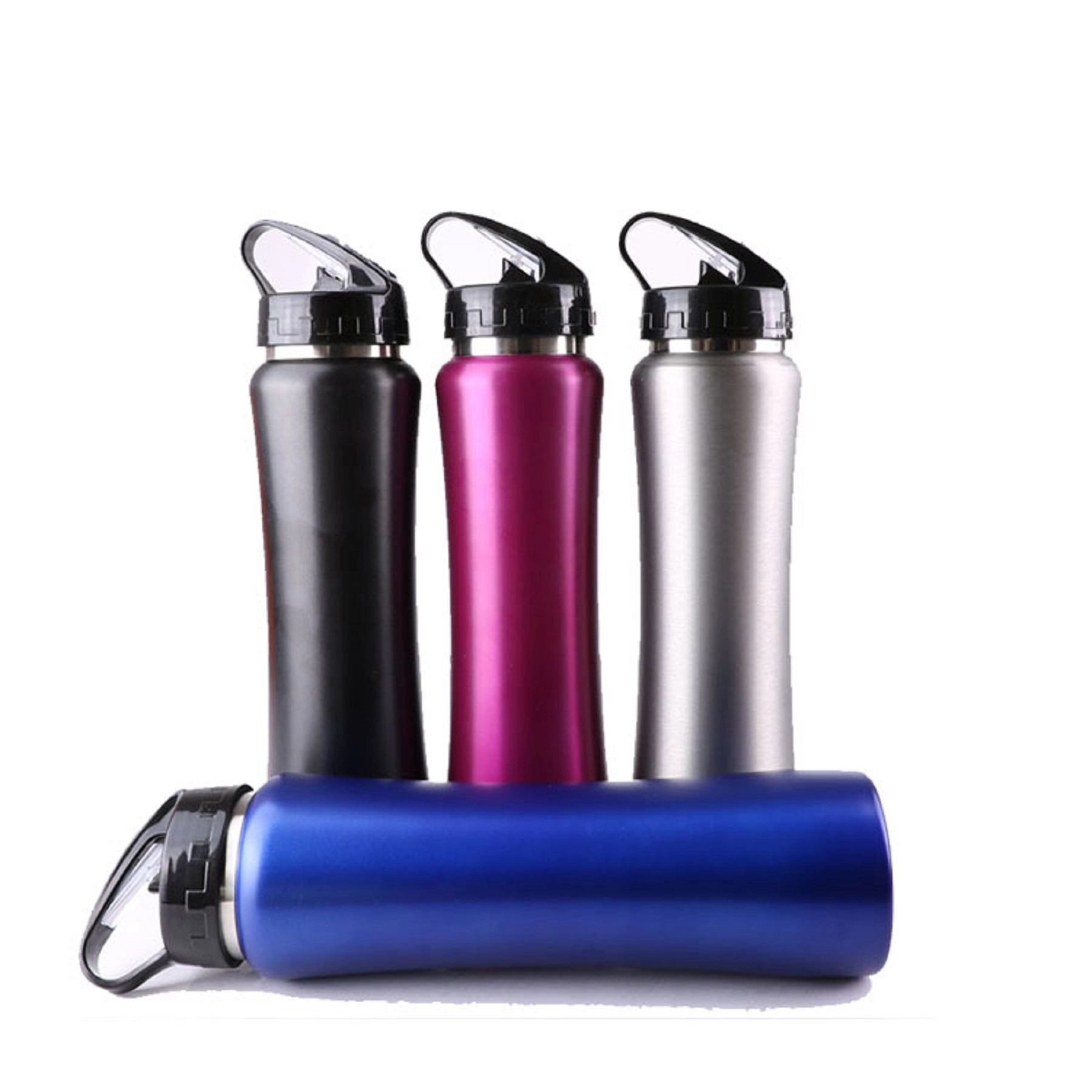 21 oz single wall metal sport bottle with straw, custom water bottle with logo imprint 3