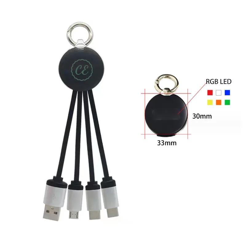 Glowing Logo 4 In 1 USB Charge Cable 2