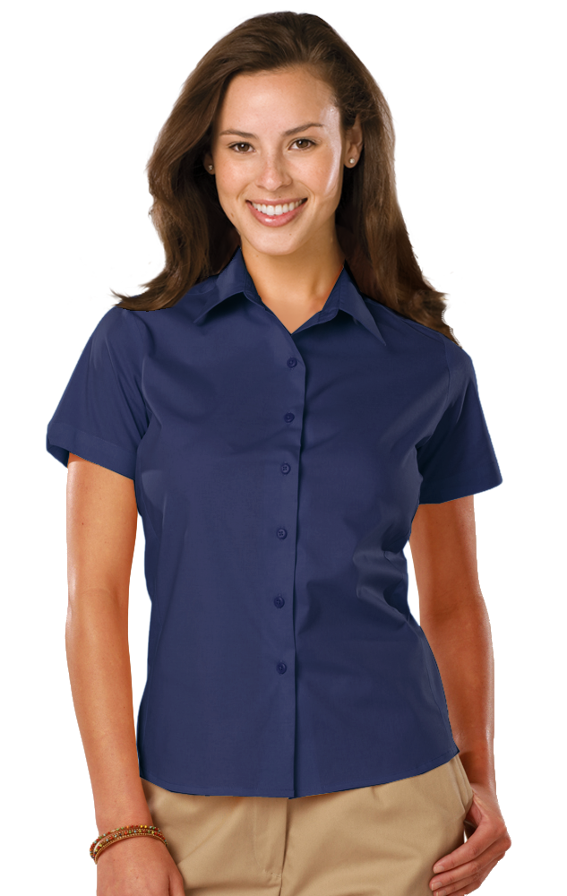 Ladies' Short-Sleeve Stretch Poplin Shirt 4