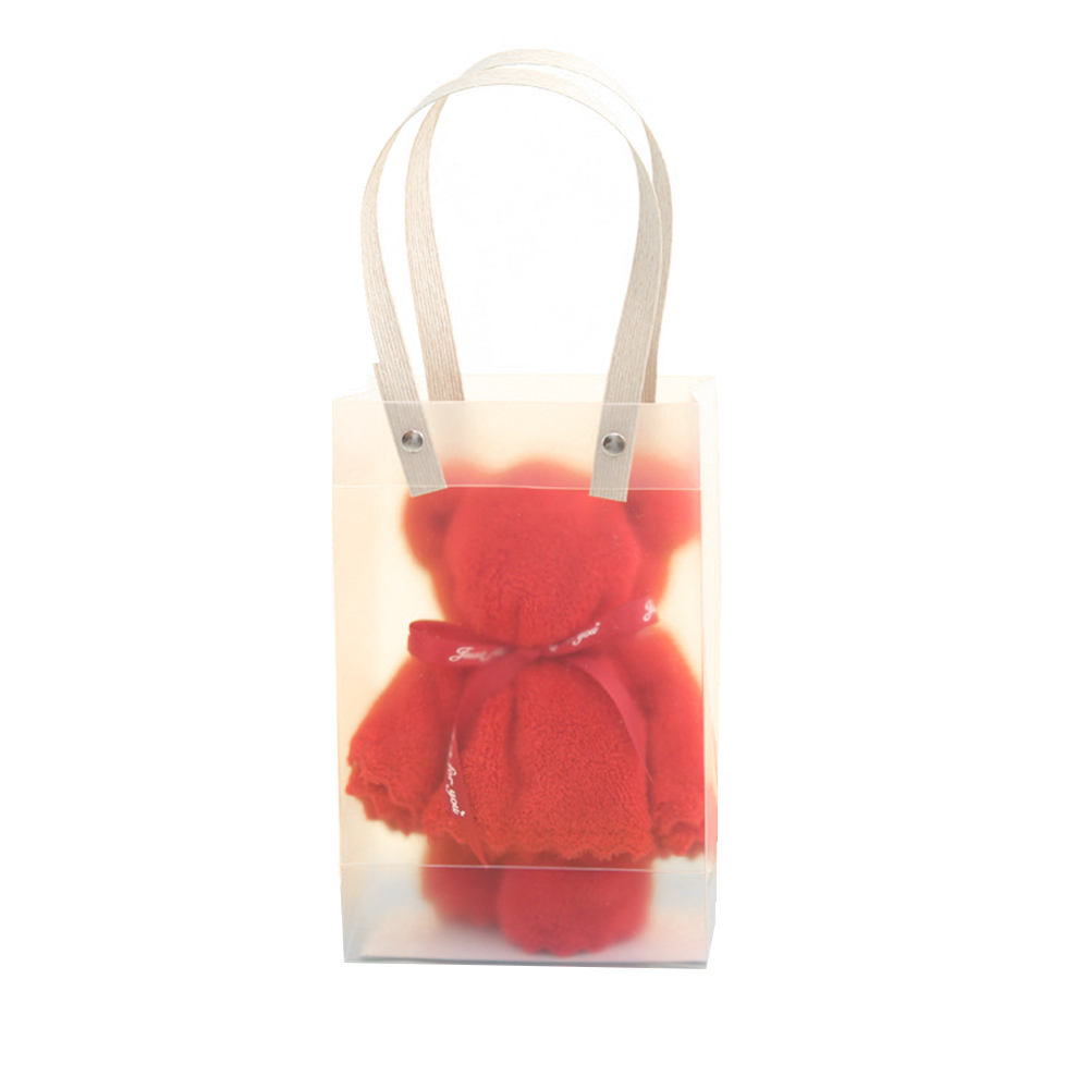 Coral velvet bear towel 9