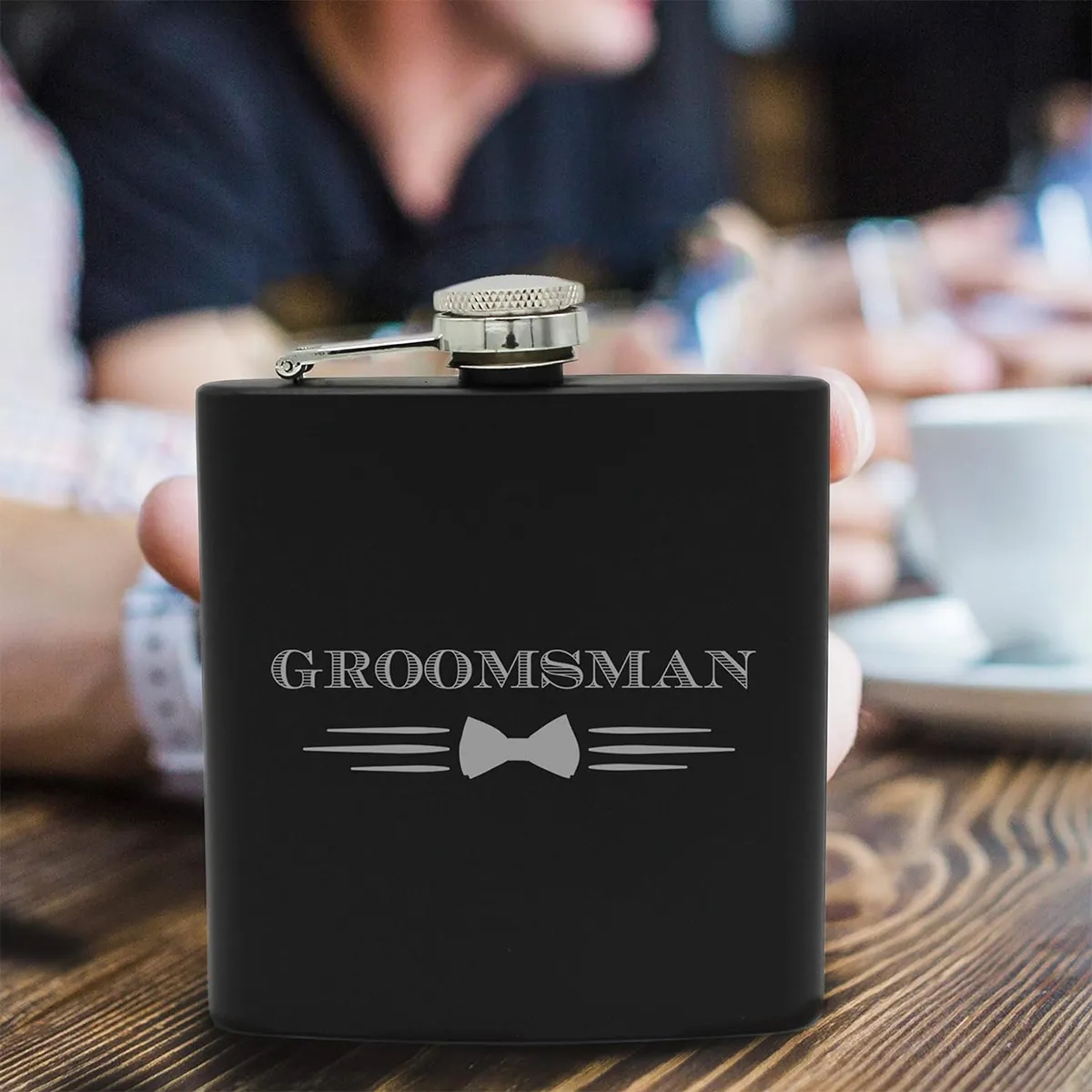 Custom 8oz Stainless Steel Engraved Personalized Flask 1