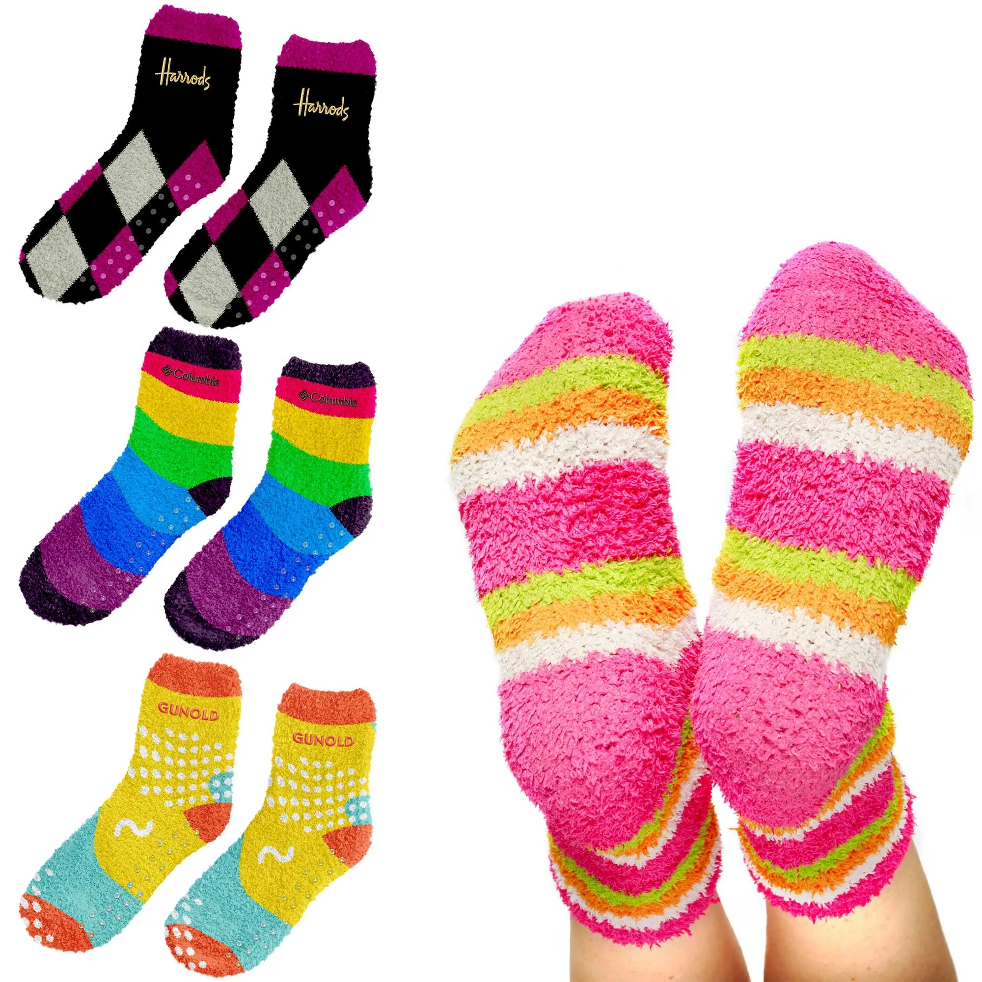 Fluffy Non-Slip Jacquard Grip Socks
