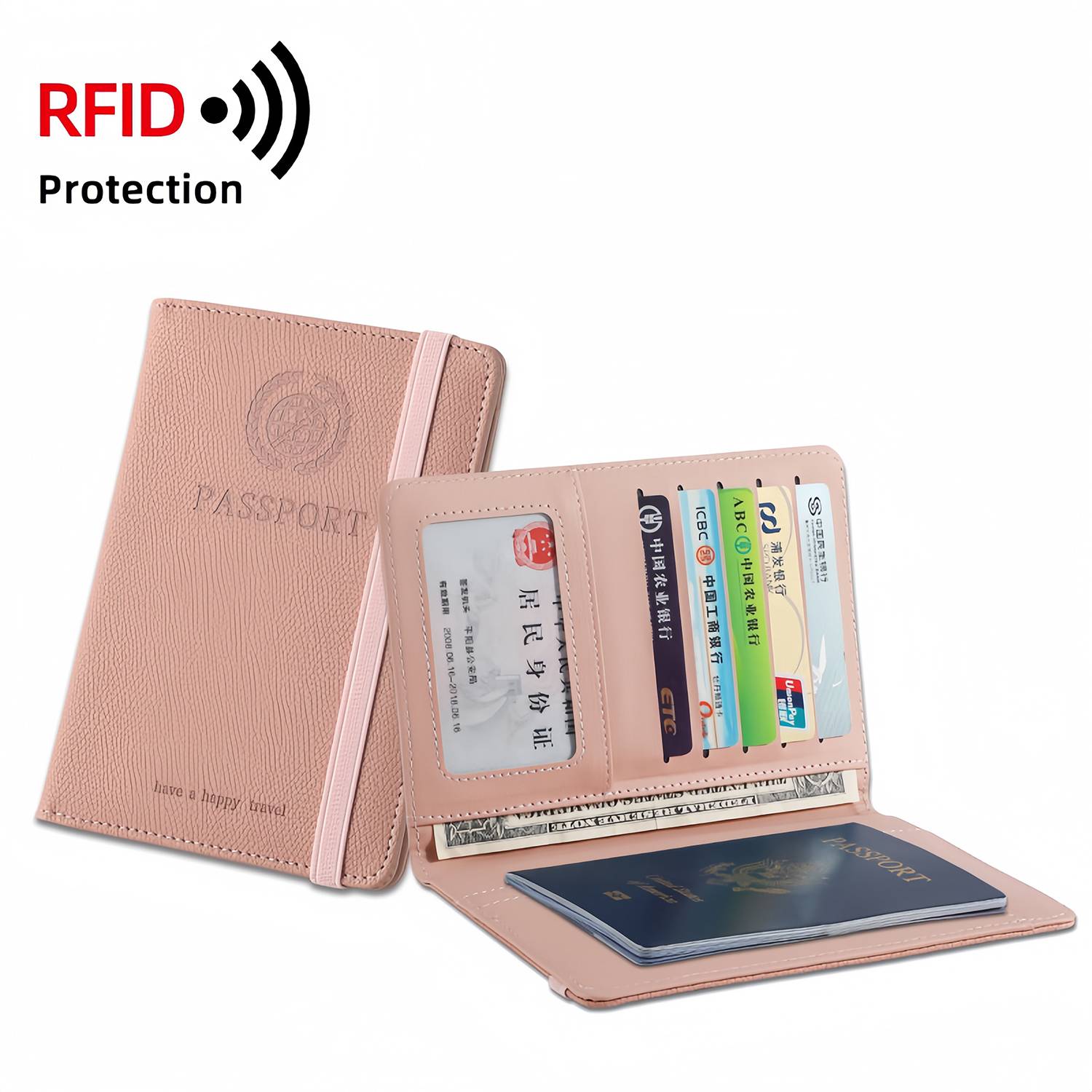 PU Leather passport wallet card holder 9