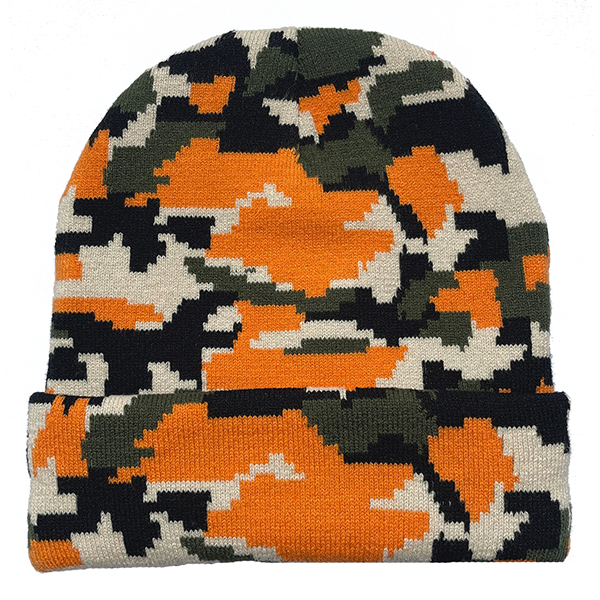 Camo Pattern Cuffed Beanie with Custom Logo - 100% Acrylic 14