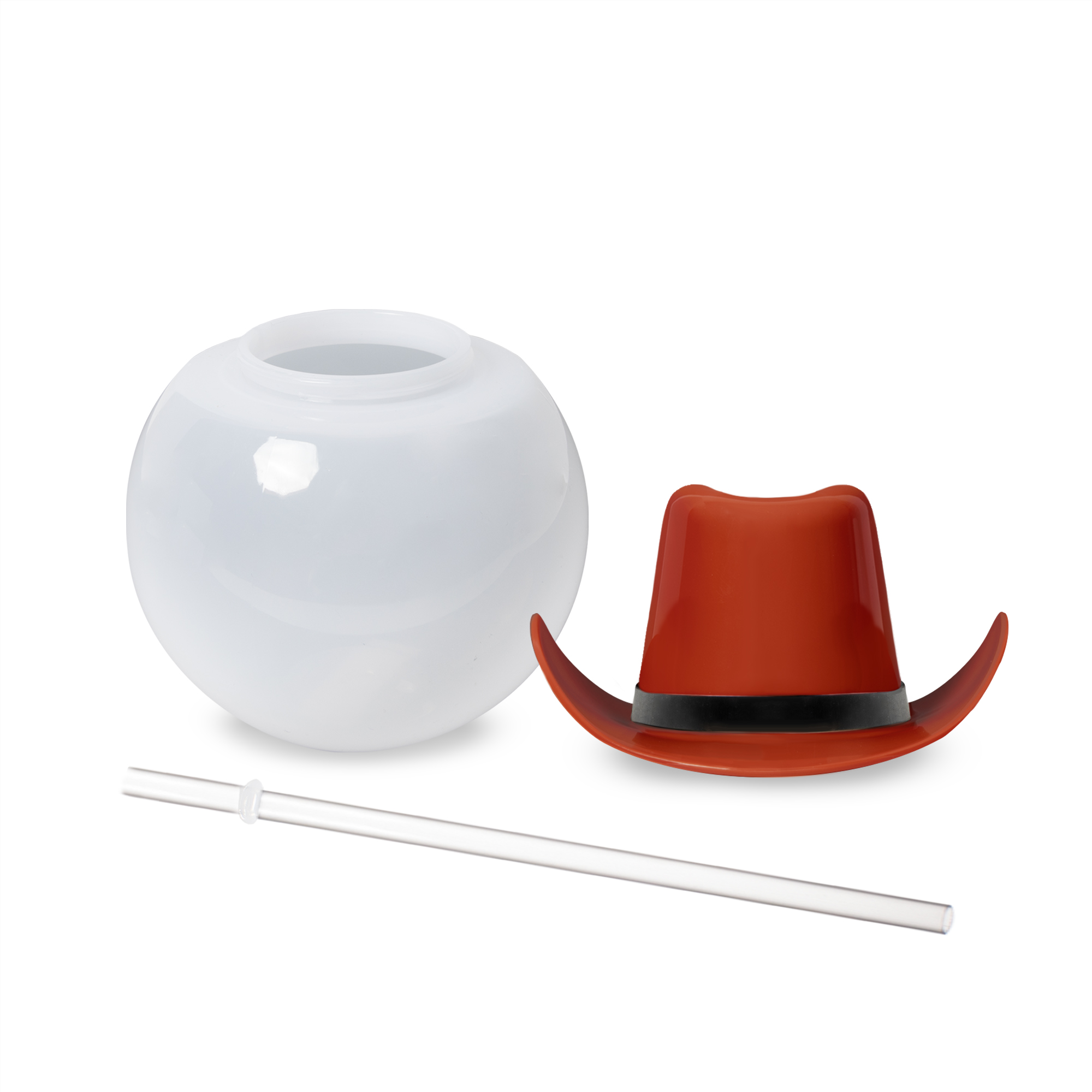 20oz Multicolor LED Ball Tumbler with Straw and Brown Hat(hat not assembled) 16